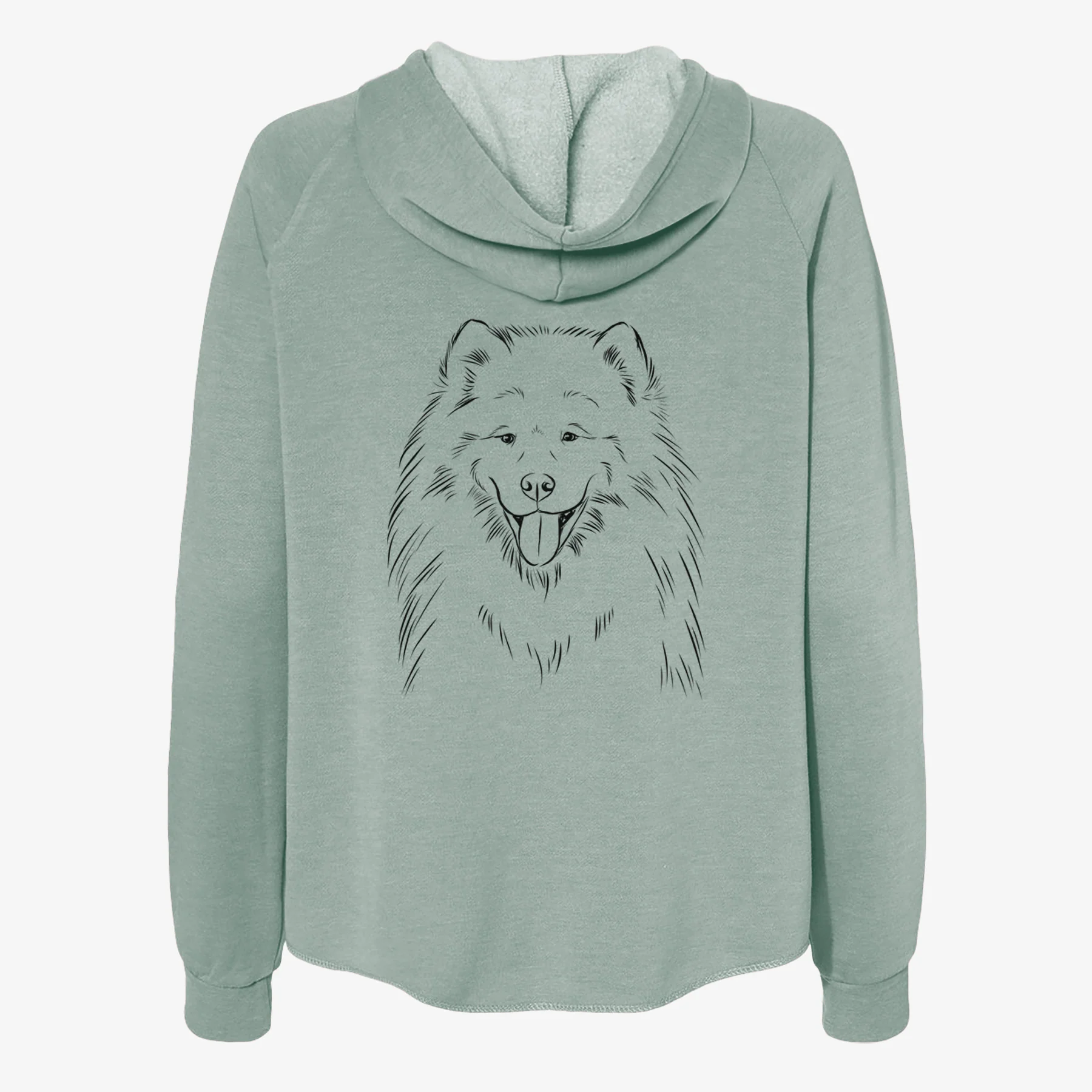 Mikko the Samoyed - Women's Cali Wave Zip-Up Sweatshirt - Image 4