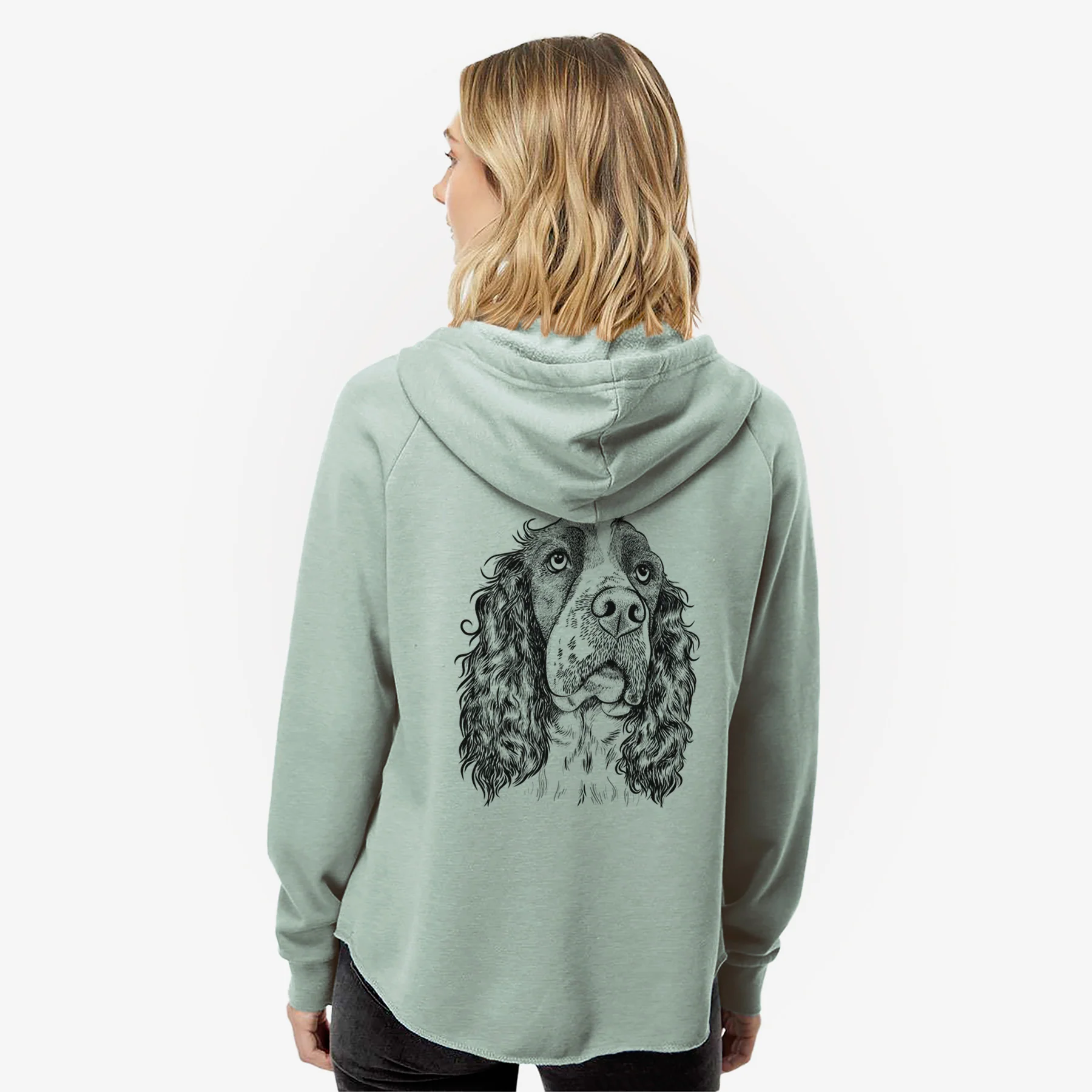 Millie Mae the English Springer Spaniel - Women's Cali Wave Zip-Up Sweatshirt - Image 2
