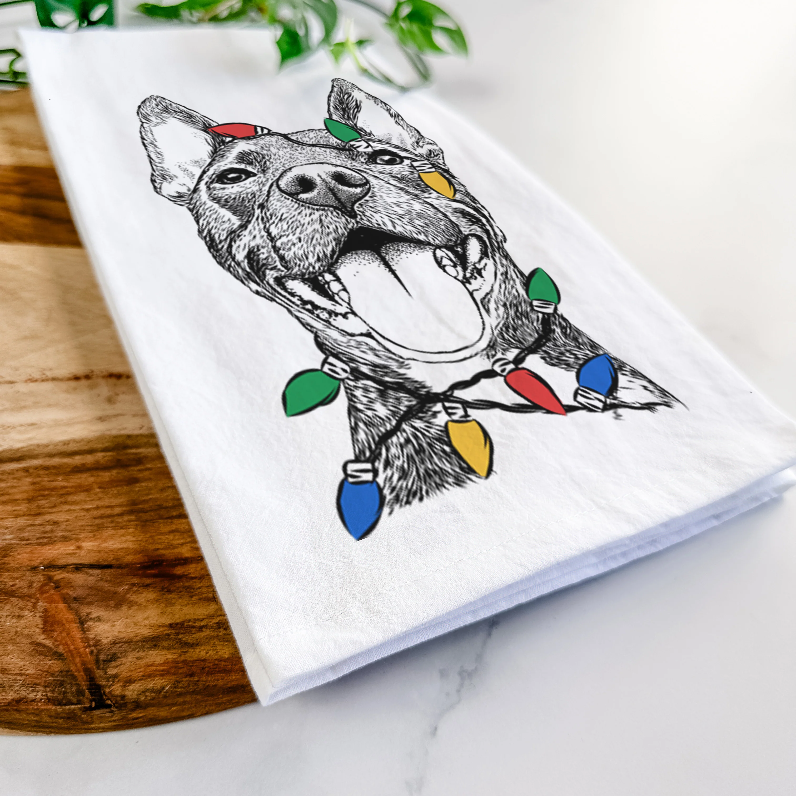 Milo the Pitbull Mix Tea Towel - Image 10