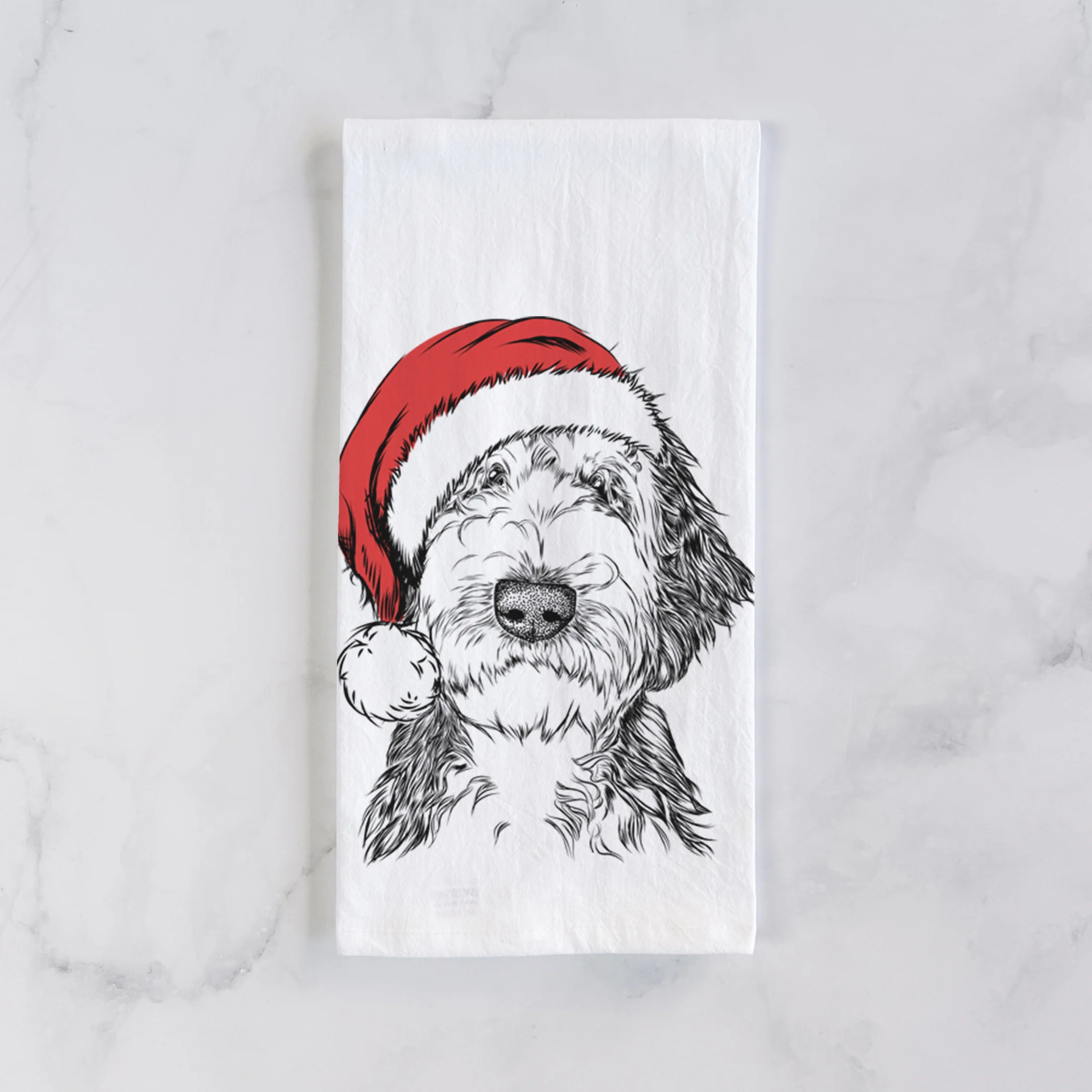 Milo Fluff the Sheepadoodle Tea Towel - Image 2
