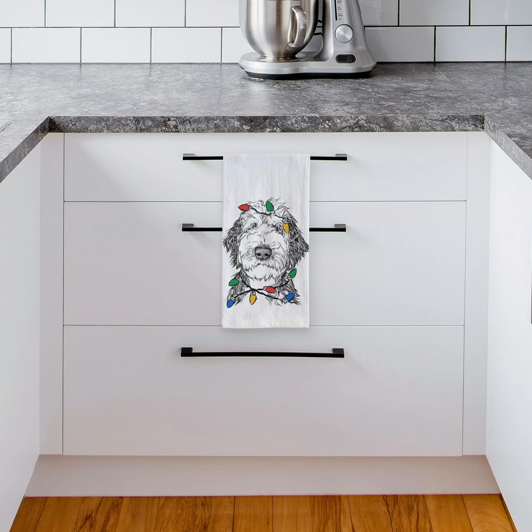 Milo Fluff the Sheepadoodle Tea Towel - Image 4