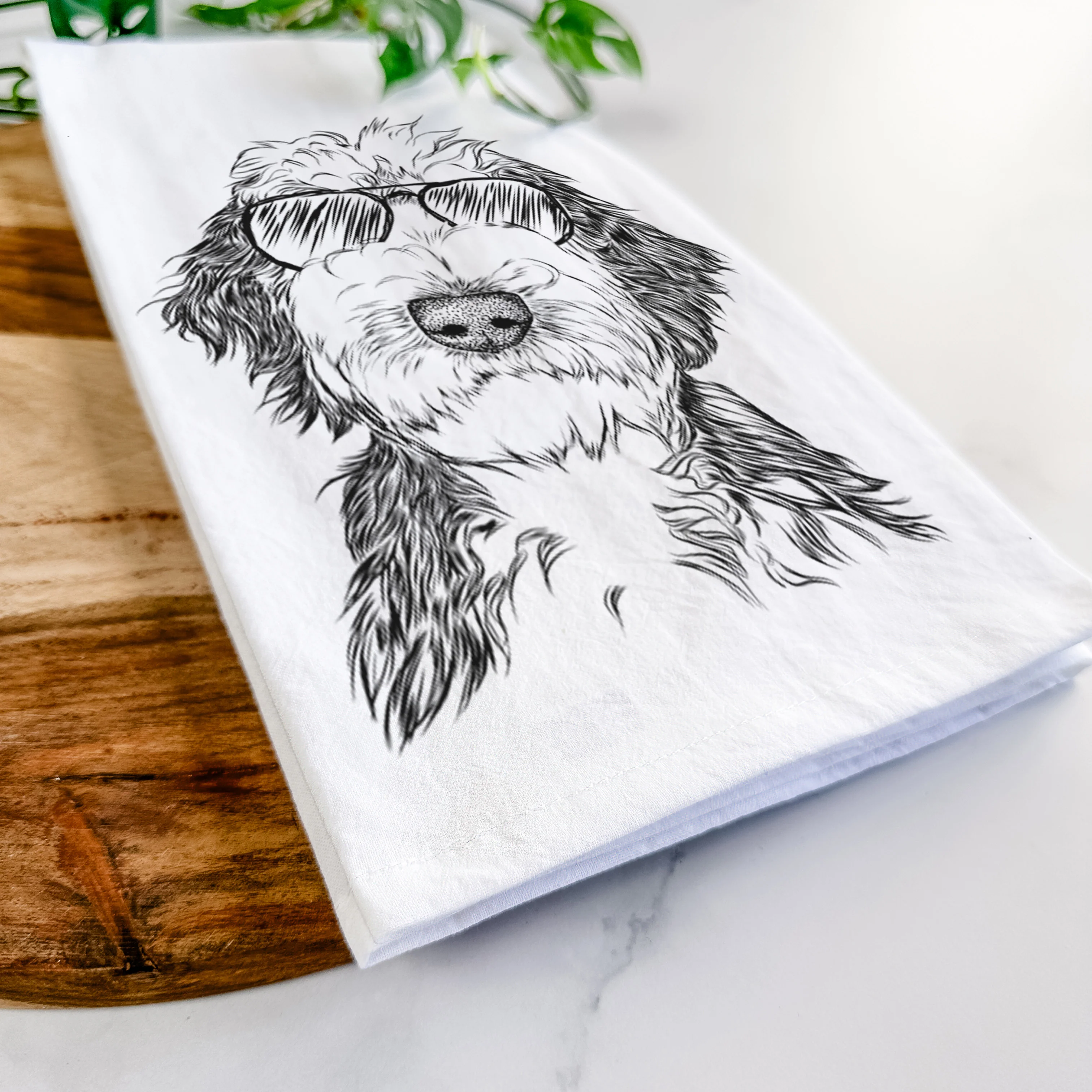 Milo Fluff the Sheepadoodle Tea Towel - Image 6