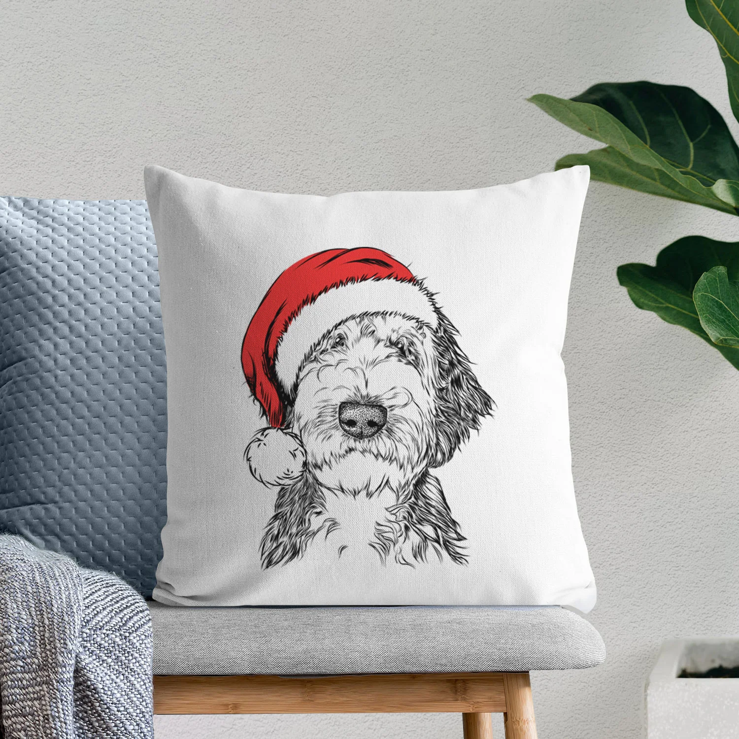 Milo Fluff the Sheepadoodle - Throw Pillow Cover - Image 10