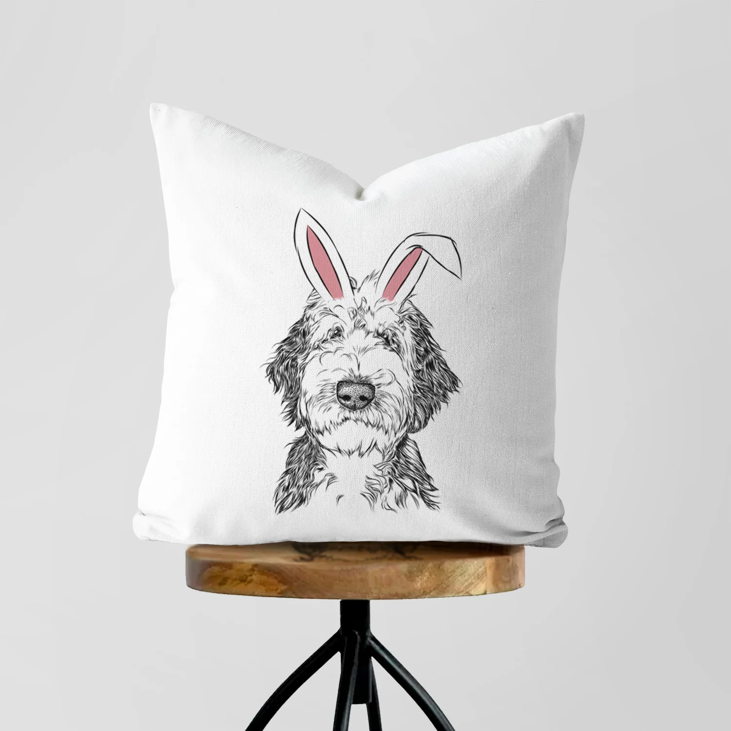 Milo Fluff the Sheepadoodle - Throw Pillow Cover - Image 5