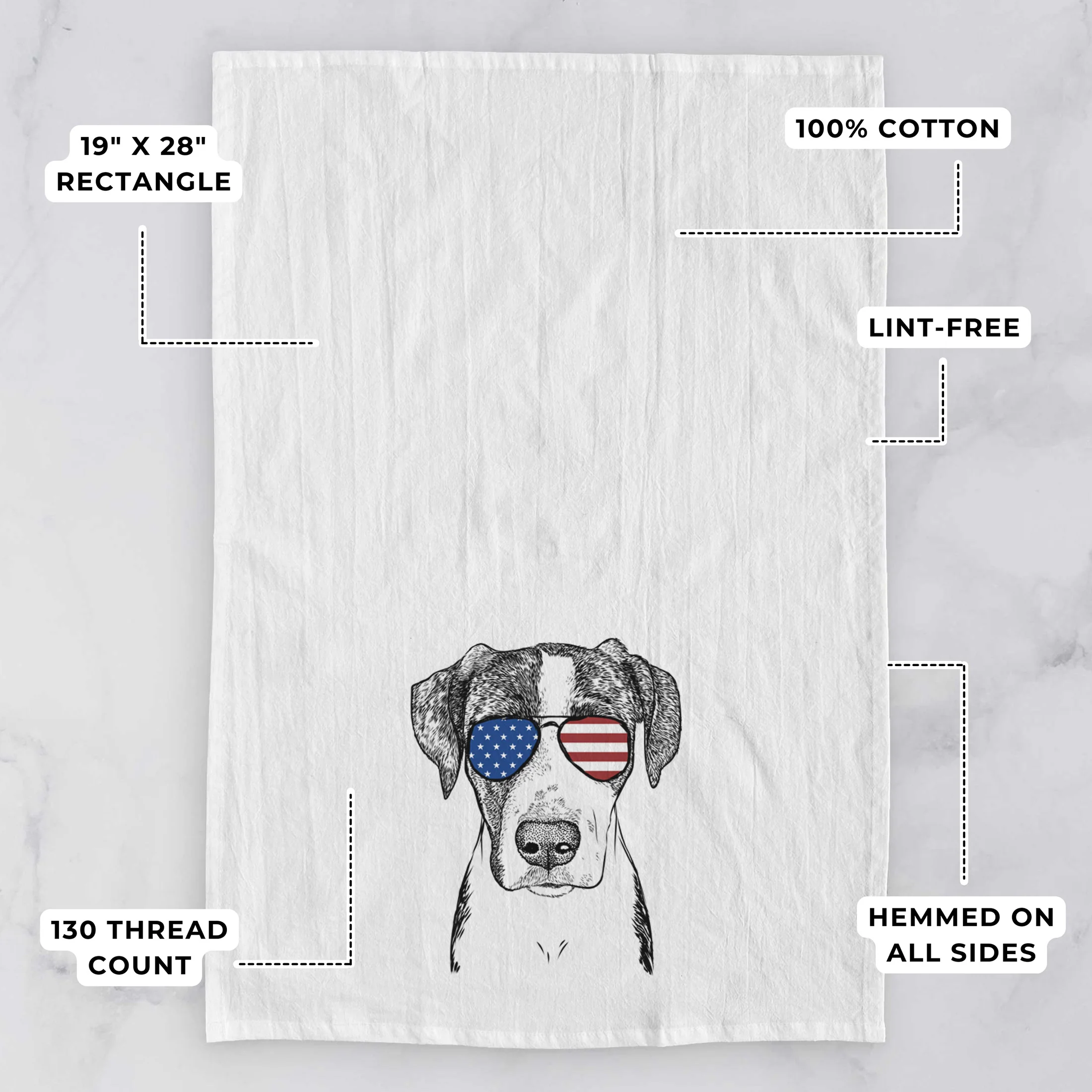Milo the Mixed Breed Tea Towel - Image 3