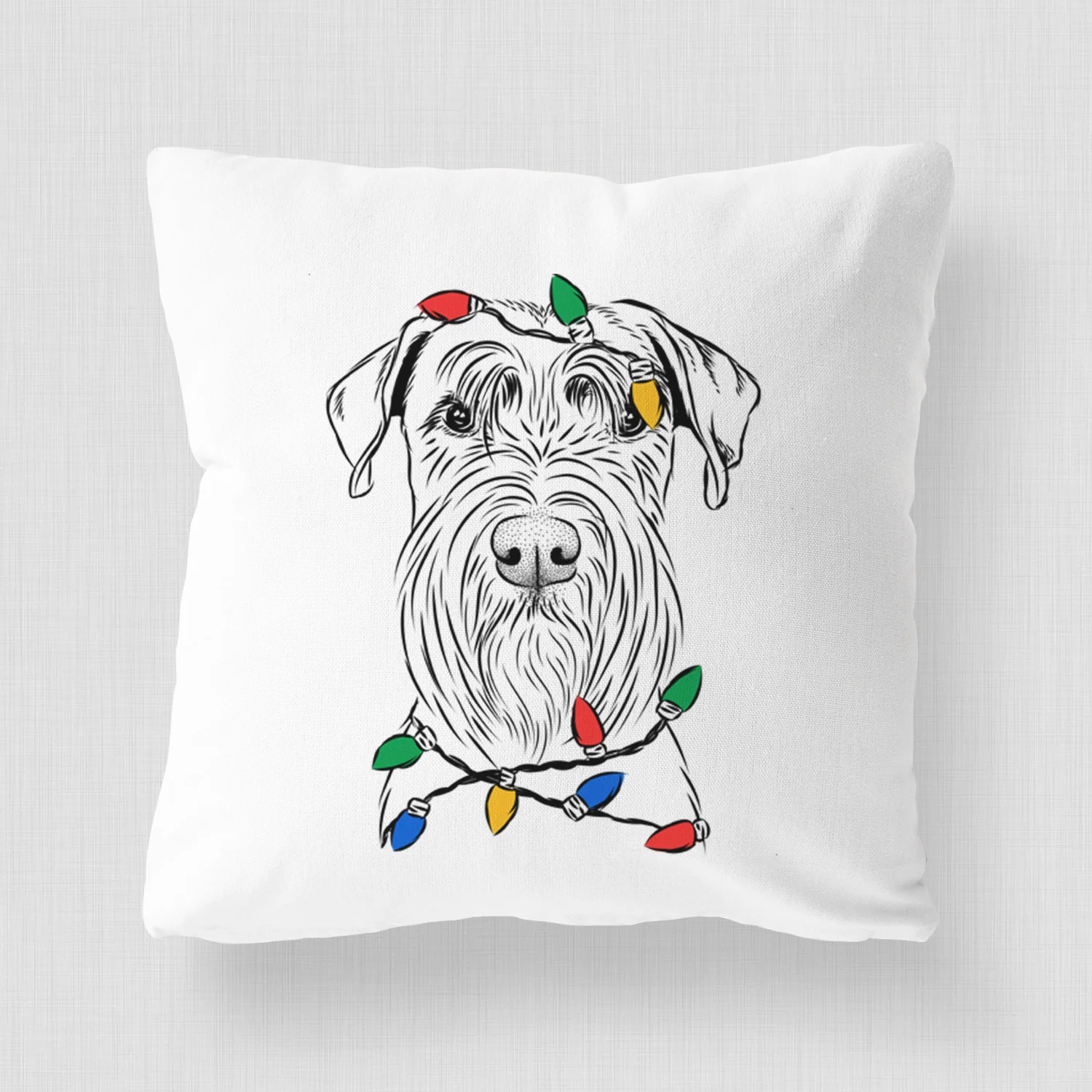 Milton the Schnauzer - Throw Pillow Cover - Image 4