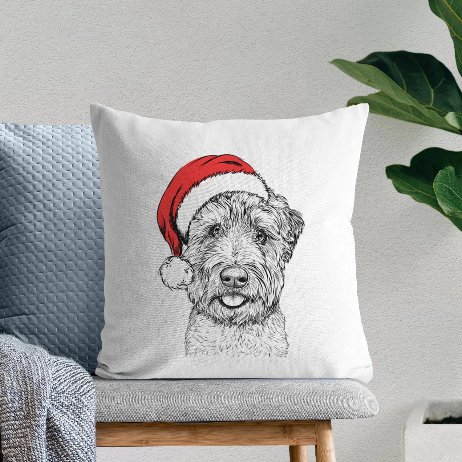 Milton the Soft Coated Wheaten Terrier - Throw Pillow Cover - Image 10