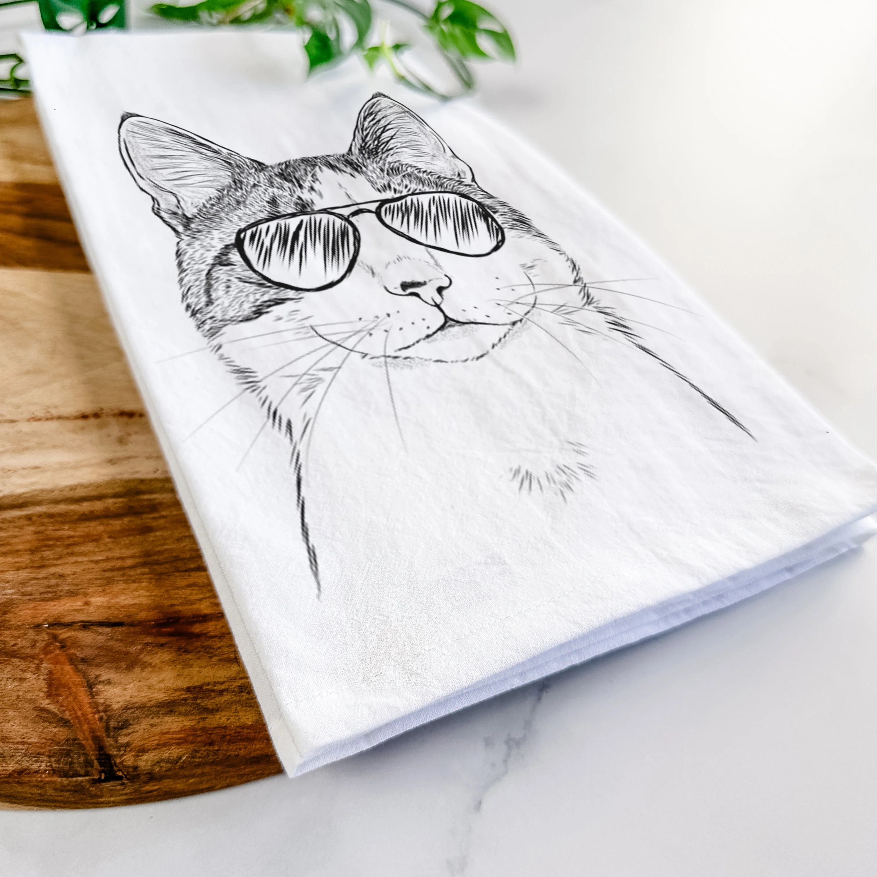 Mini Griffin the Domestic Shorthair Cat Tea Towel - Image 6