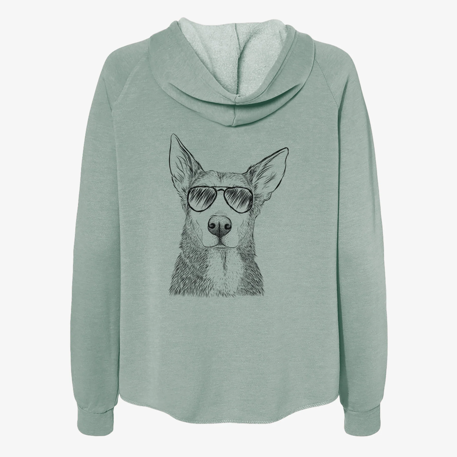 Misty the German Shepherd Mix - Women's Cali Wave Zip-Up Sweatshirt - Image 7