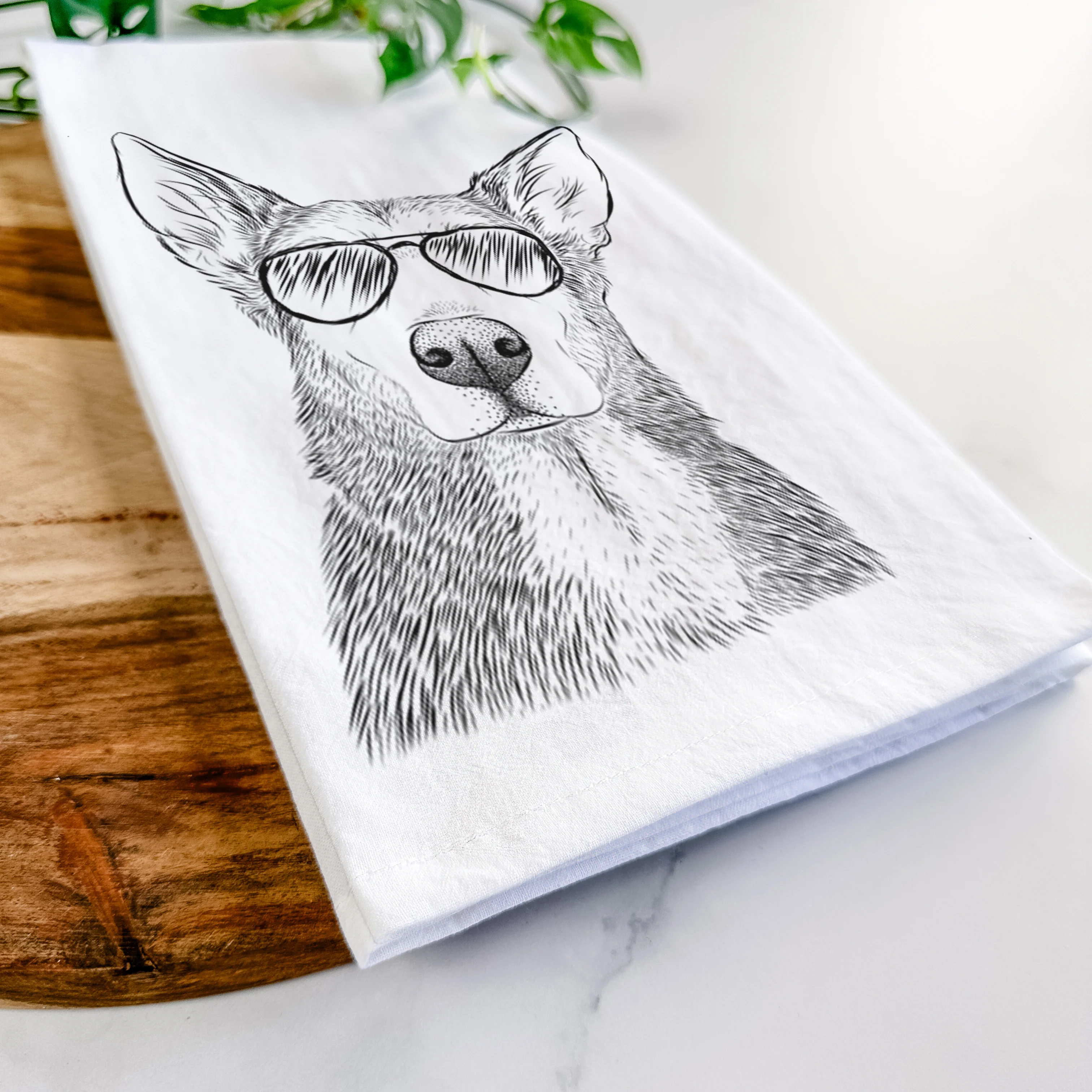 Misty the German Shepherd Mix Tea Towel - Image 6