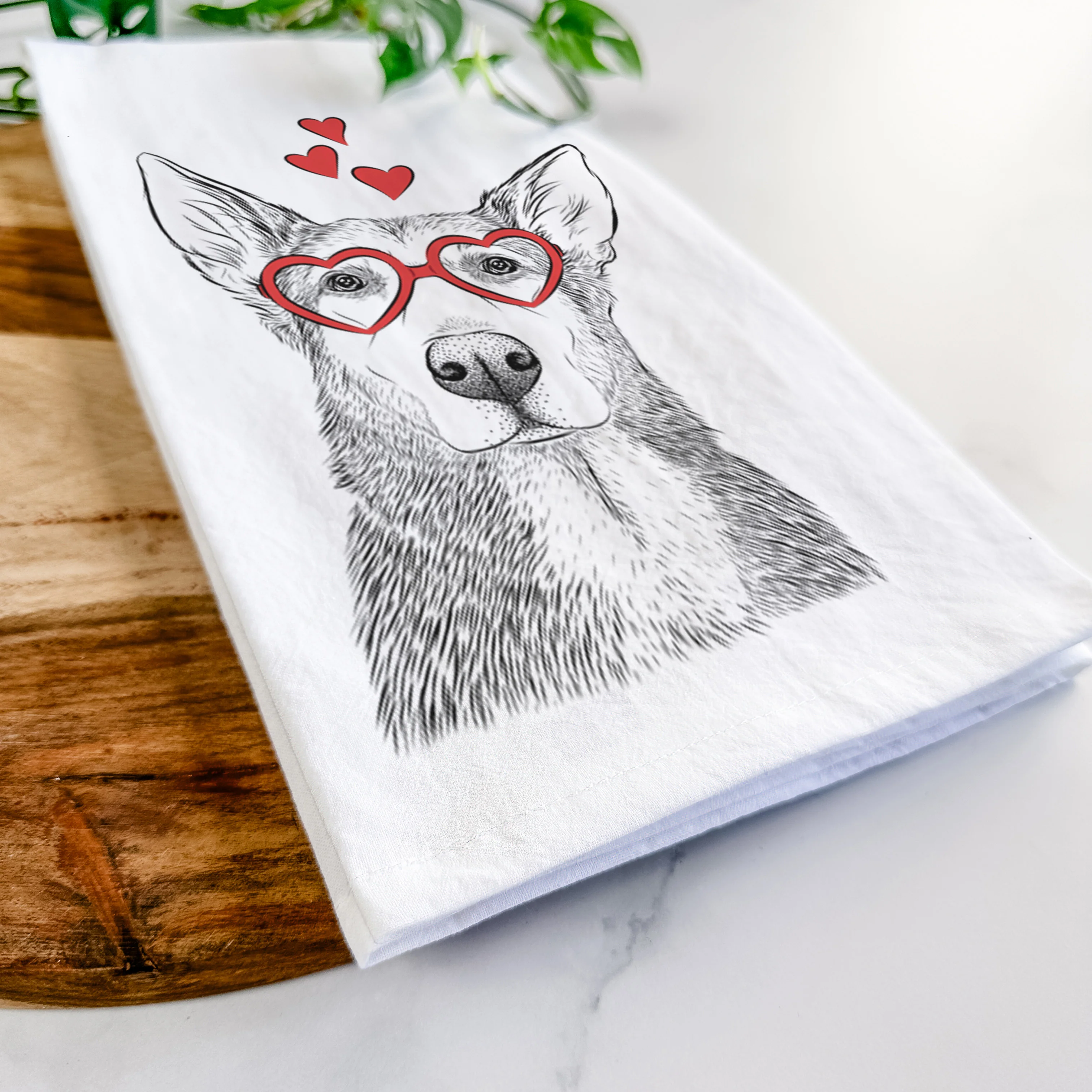 Misty the German Shepherd Mix Tea Towel - Image 7
