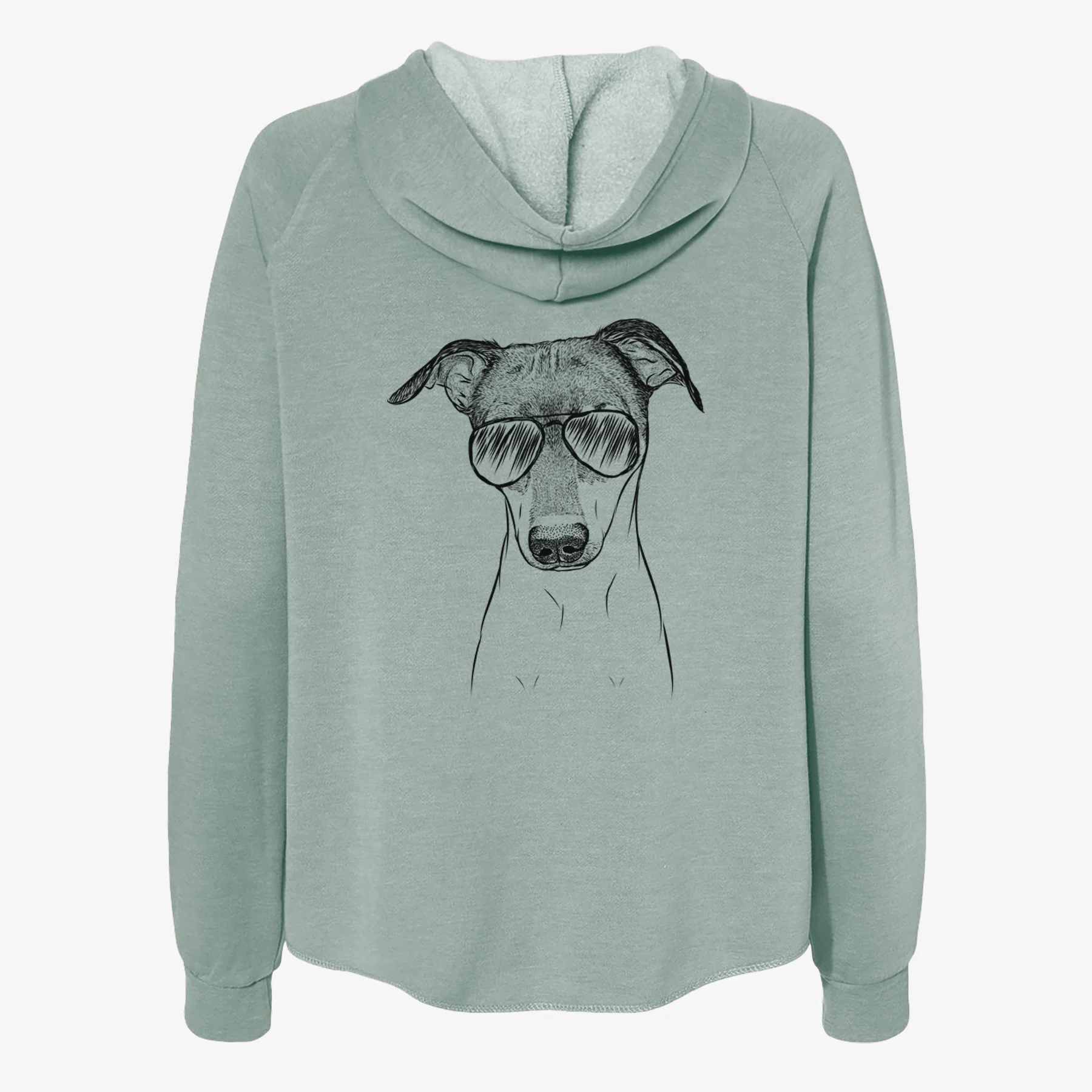 Momo the Japanese Terrier - Women's Cali Wave Zip-Up Sweatshirt - Image 7