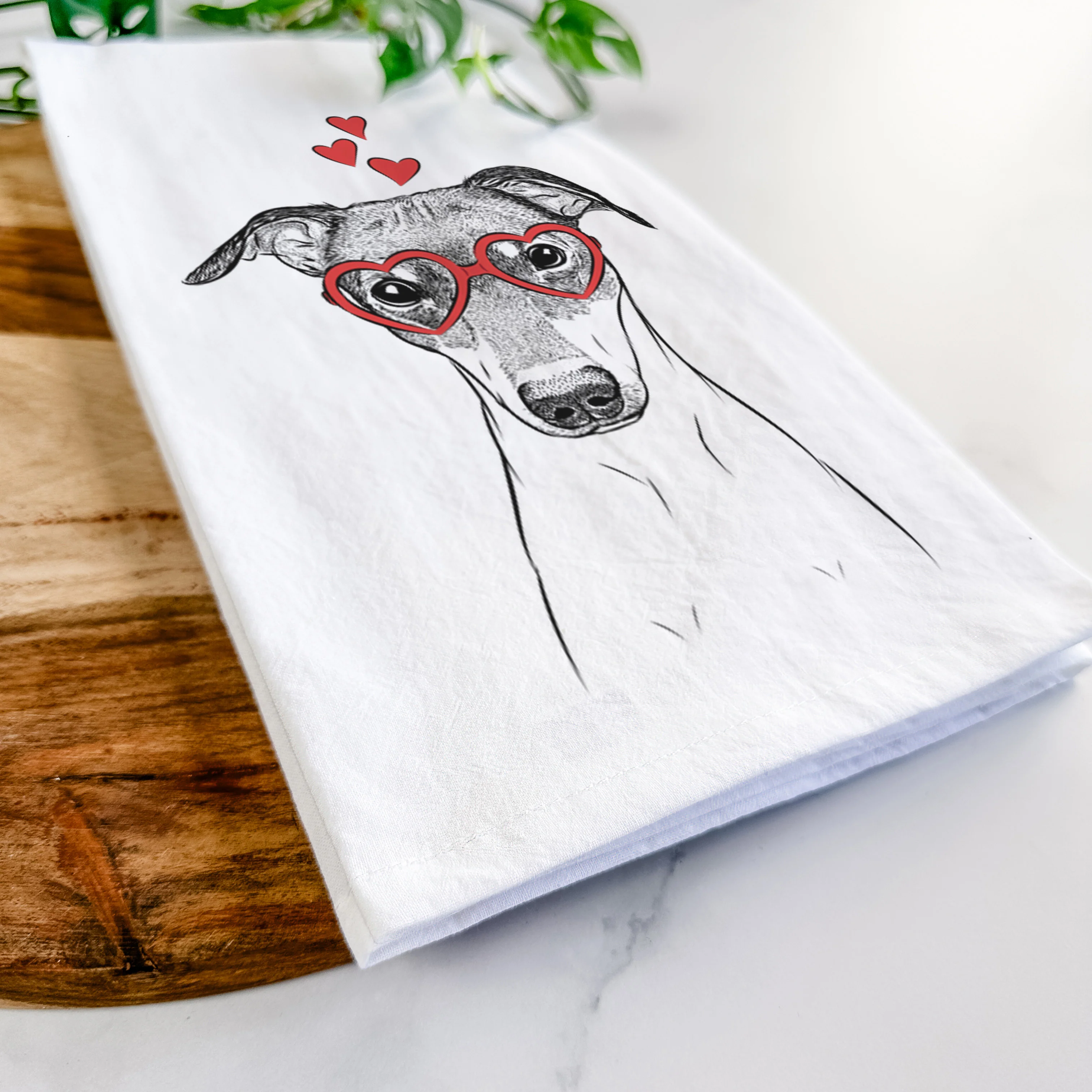 Momo the Japanese Terrier Tea Towel - Image 7