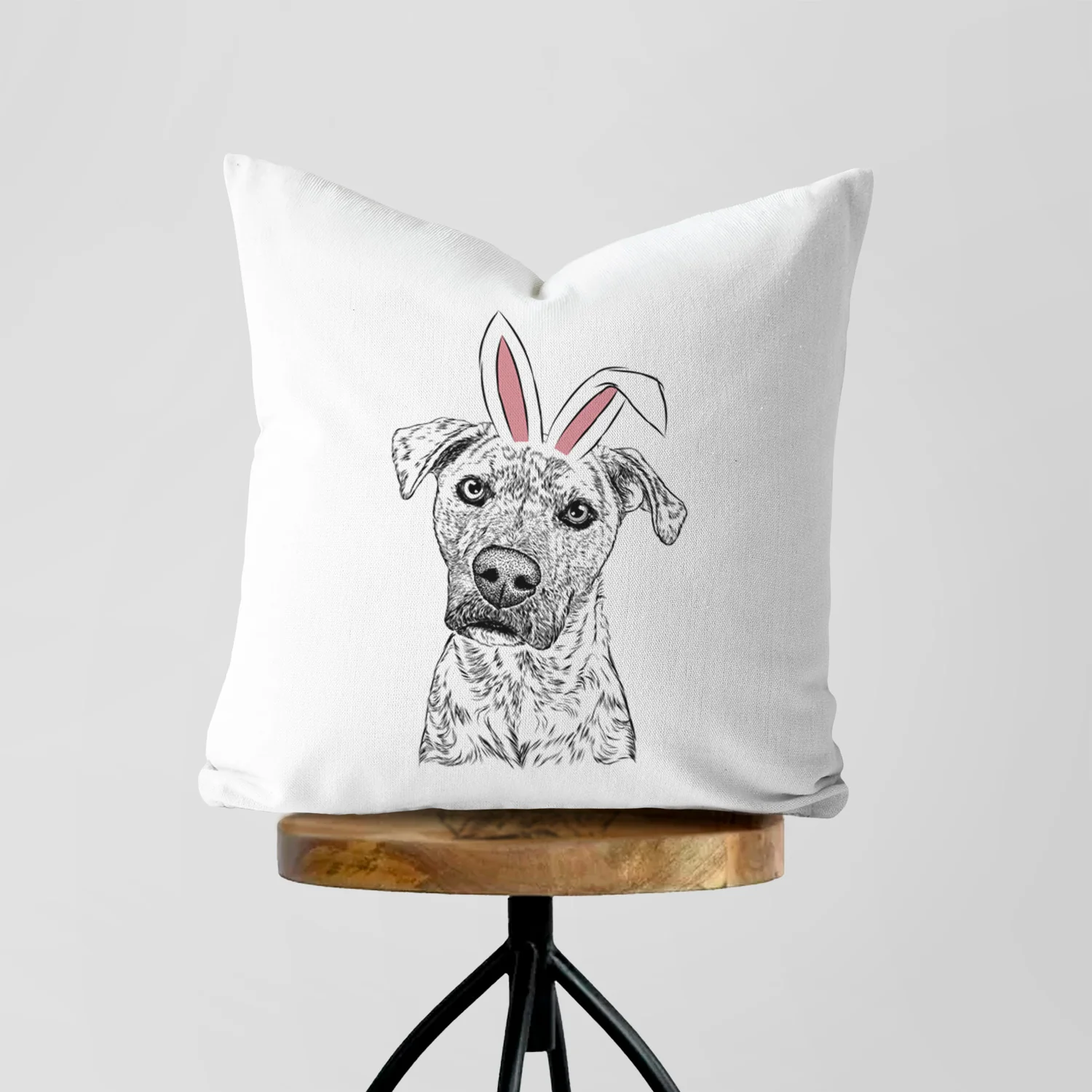 Monster Baby the Pitbull Mix - Throw Pillow Cover - Image 5