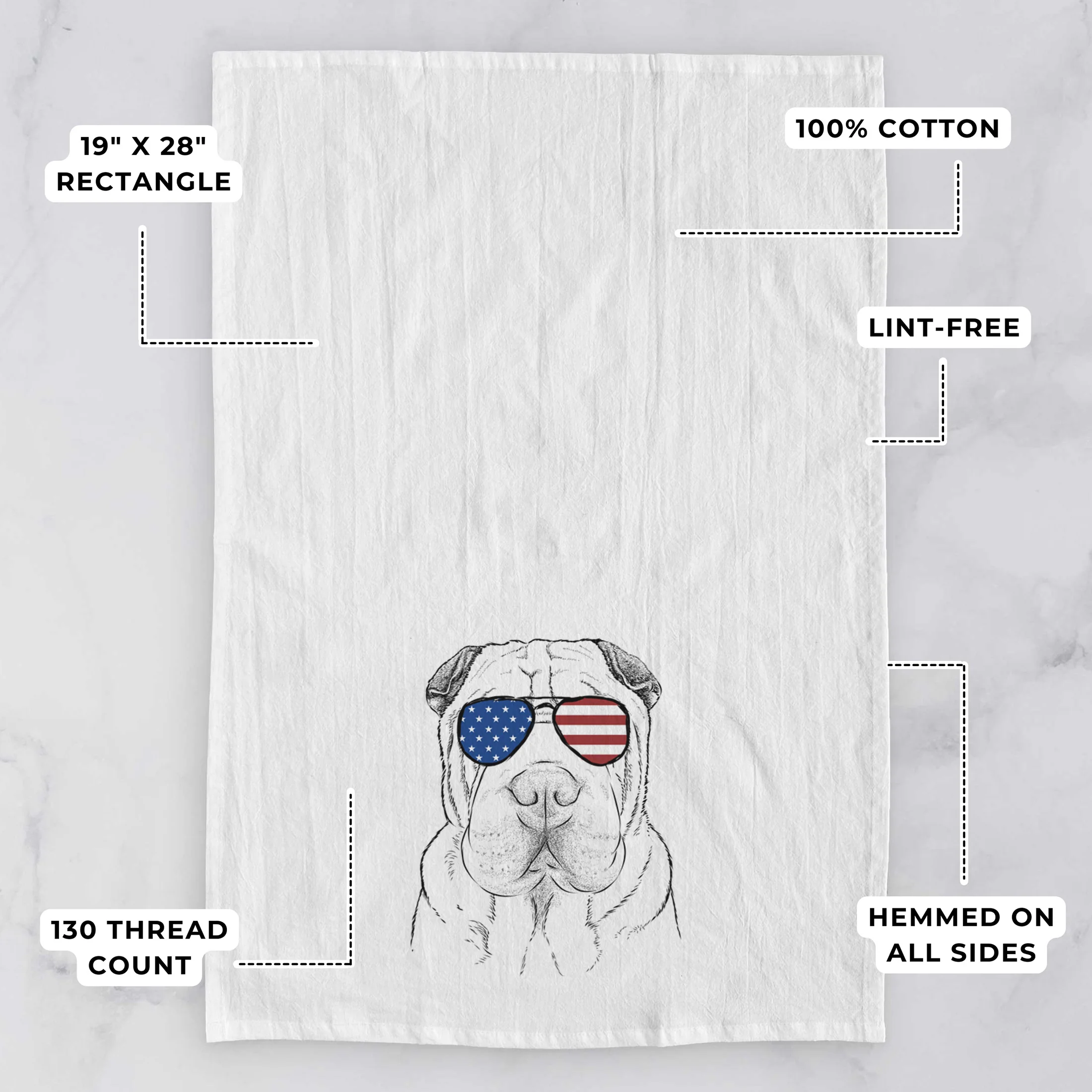 Moomers the Shar Pei Tea Towel - Image 3