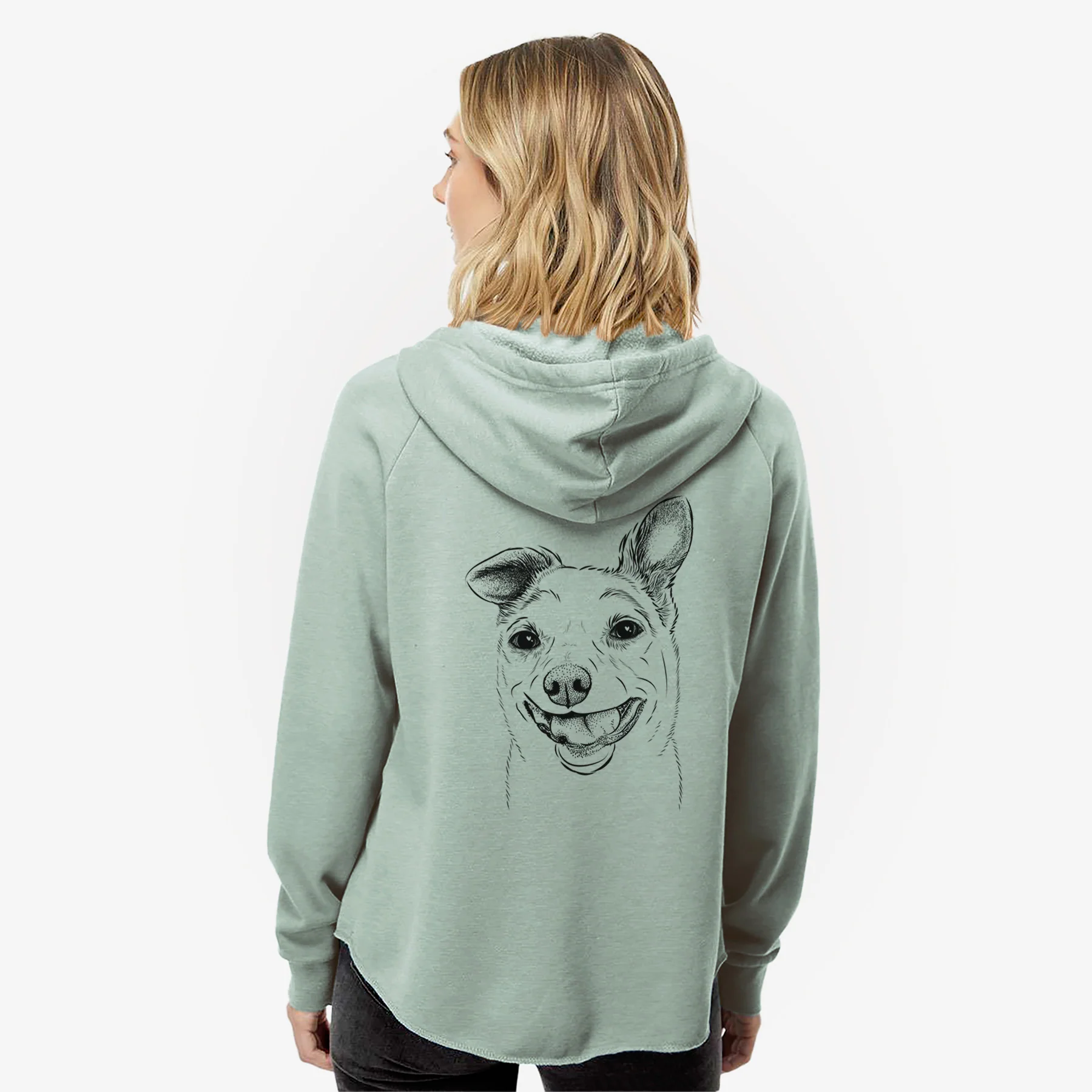 Mortimer the Mixed Breed - Women's Cali Wave Zip-Up Sweatshirt - Image 2