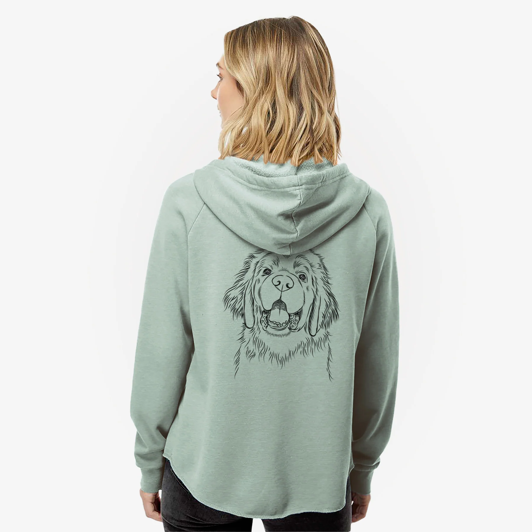 Mozart the Newfoundland - Women's Cali Wave Zip-Up Sweatshirt - Image 2