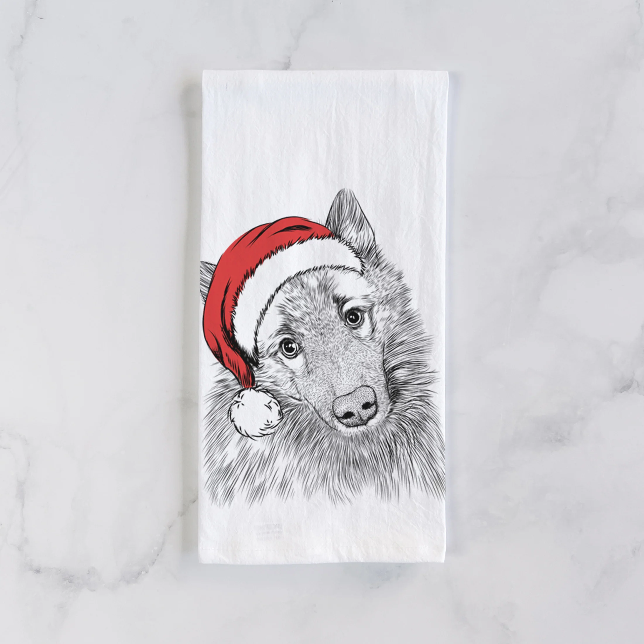 Mr. Maverick the Keeshond Tea Towel - Image 2