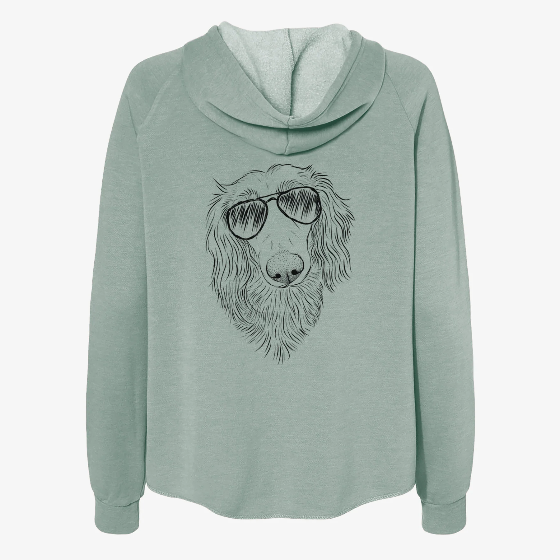 Mr. Rusty the Long Haired Dachshund - Women's Cali Wave Zip-Up Sweatshirt - Image 7
