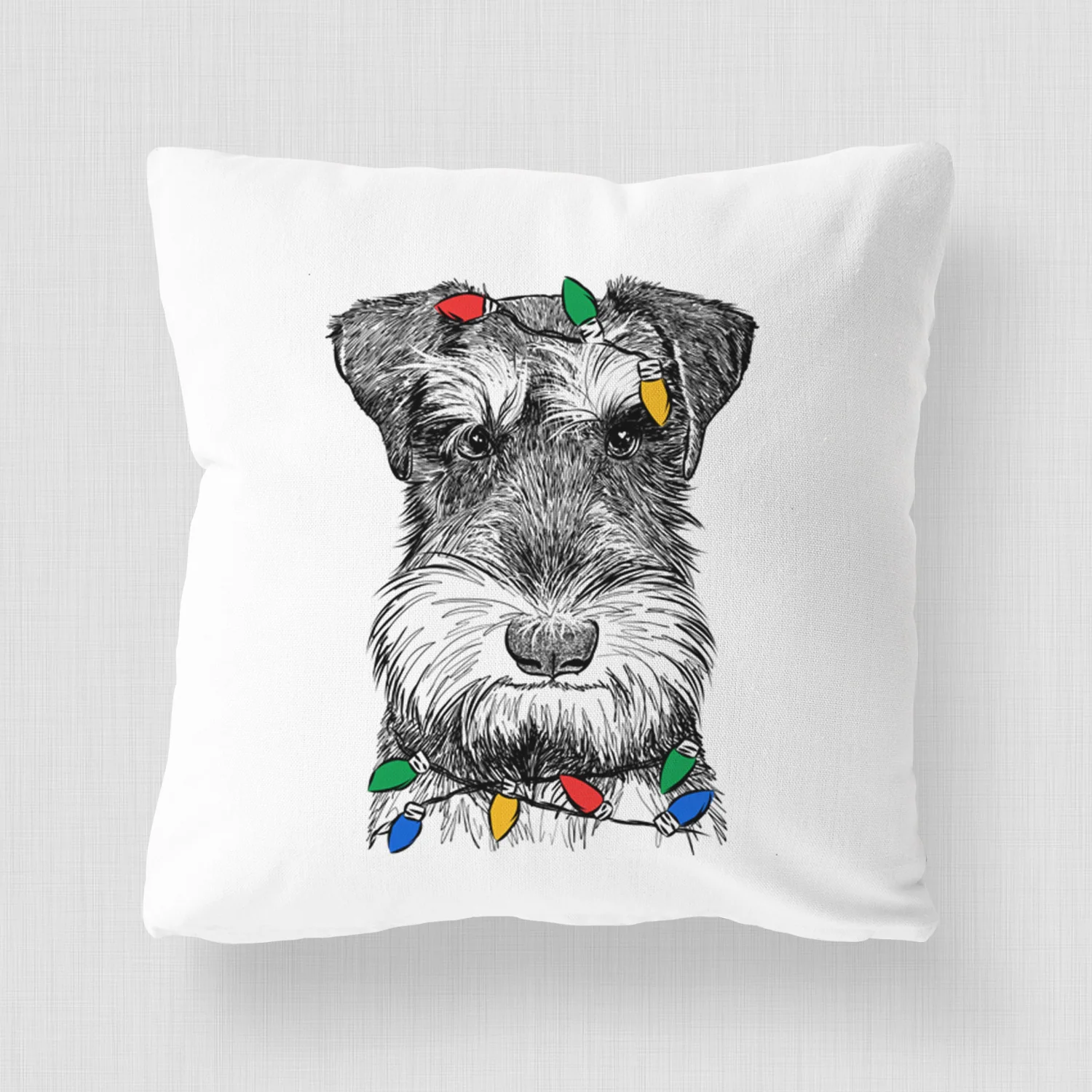 Murphy the Mini Schnauzer - Throw Pillow Cover - Image 4