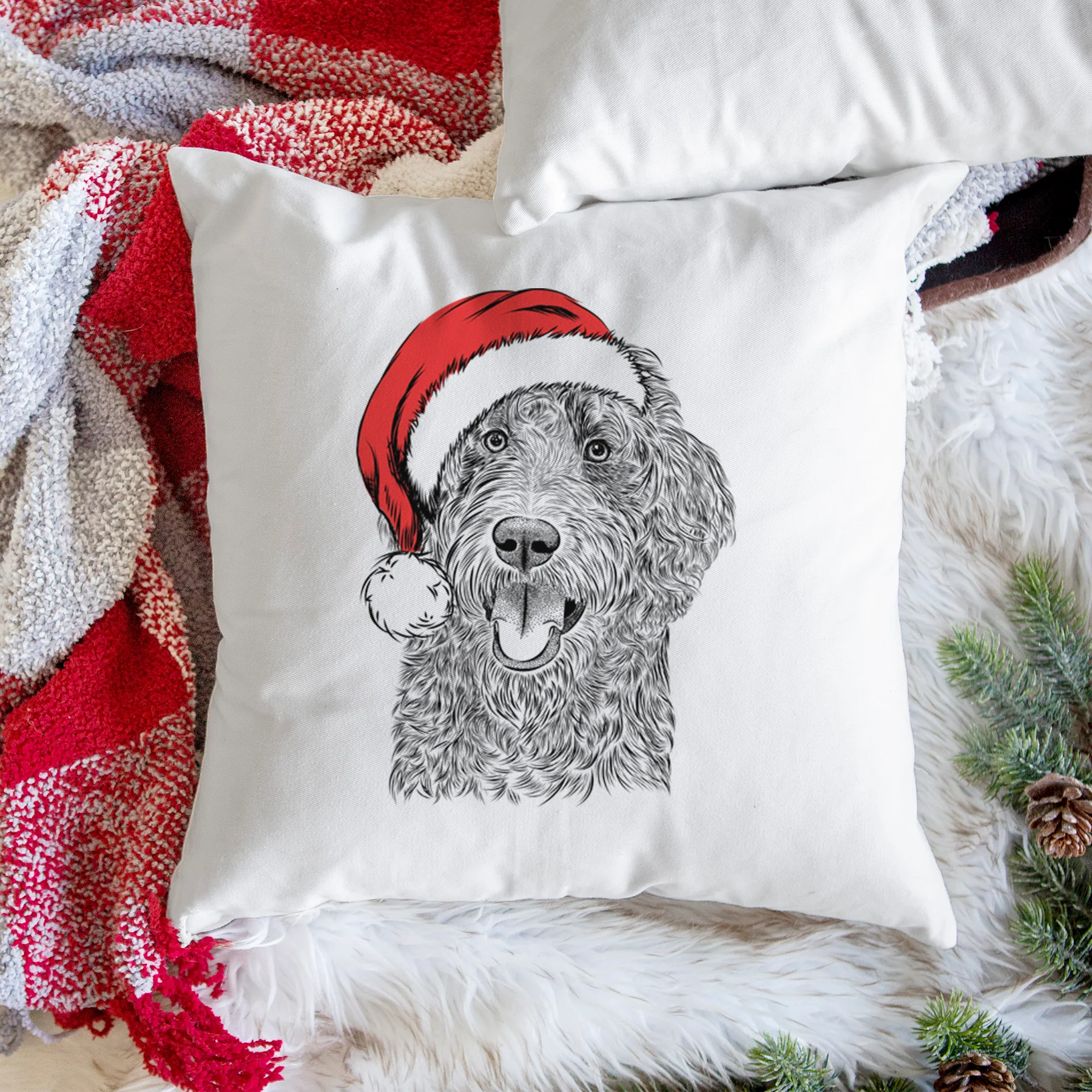 Murr Dog the Labradoodle - Throw Pillow Cover - Image 3