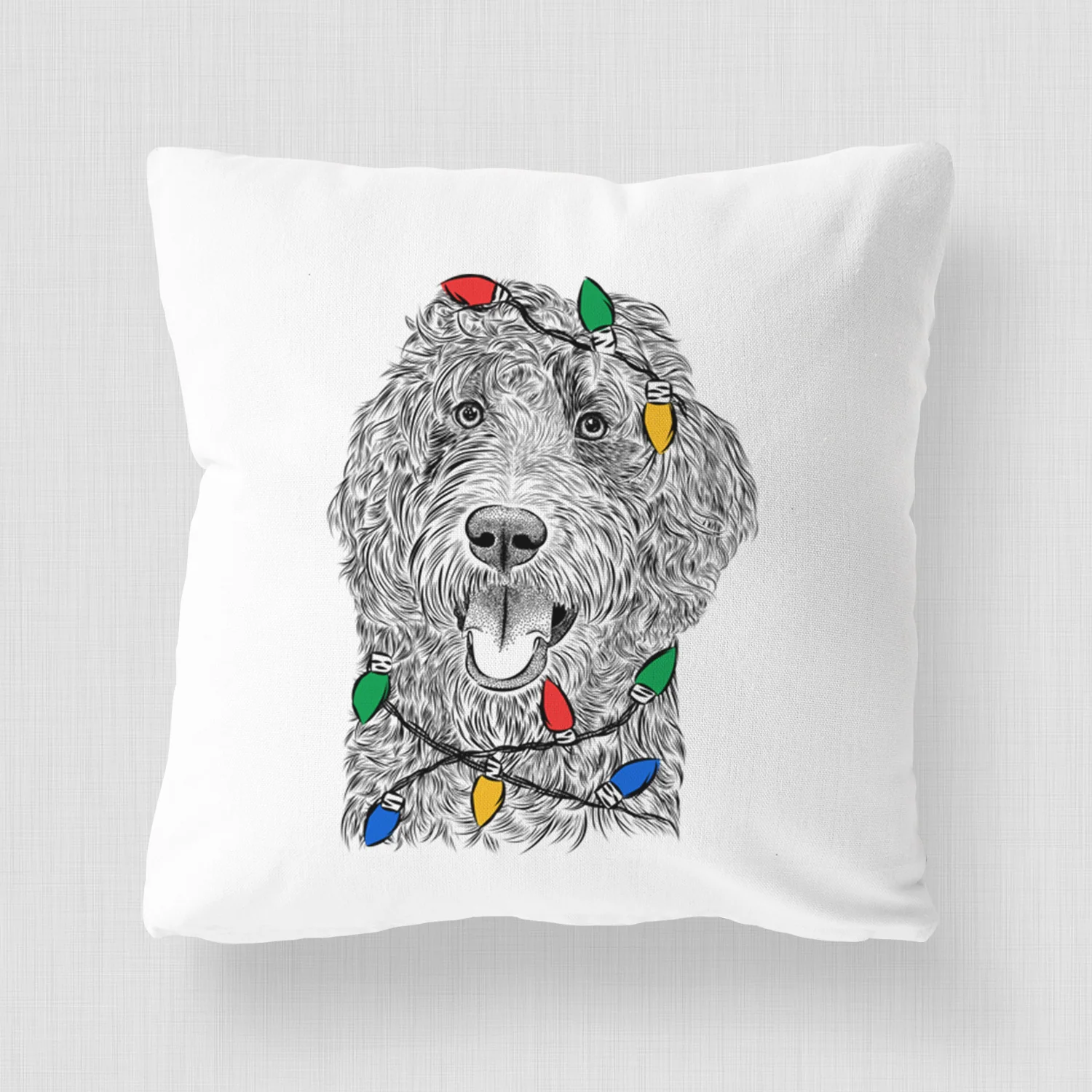 Murr Dog the Labradoodle - Throw Pillow Cover - Image 4