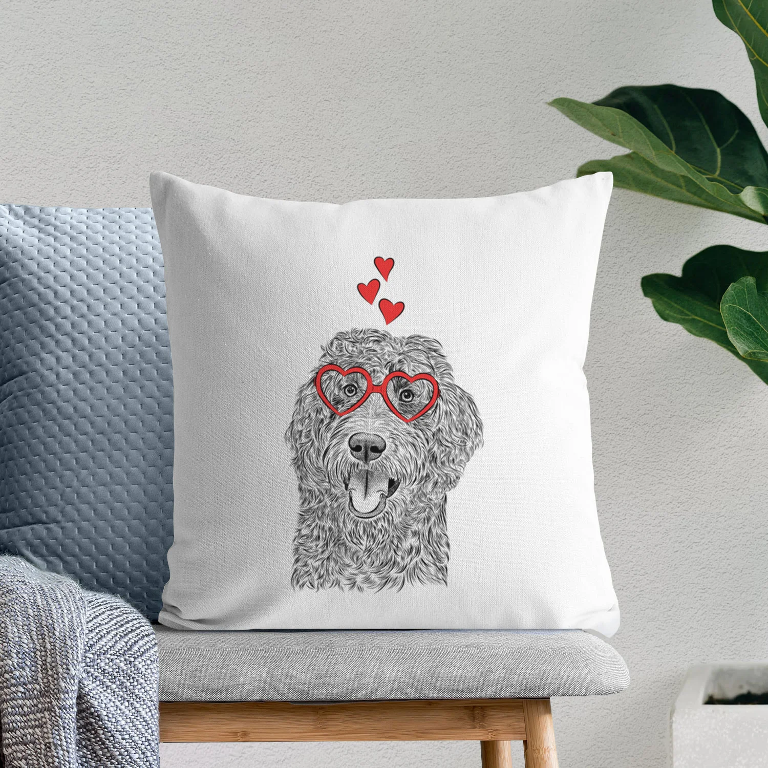 Murr Dog the Labradoodle - Throw Pillow Cover - Image 7