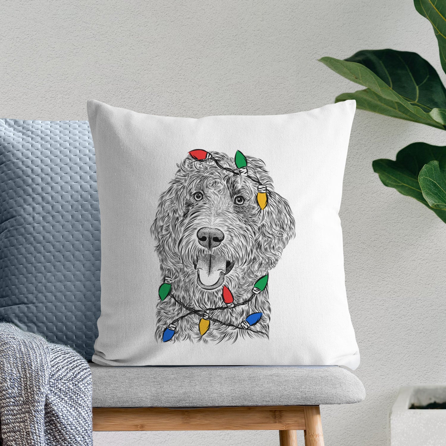 Murr Dog the Labradoodle - Throw Pillow Cover - Image 9