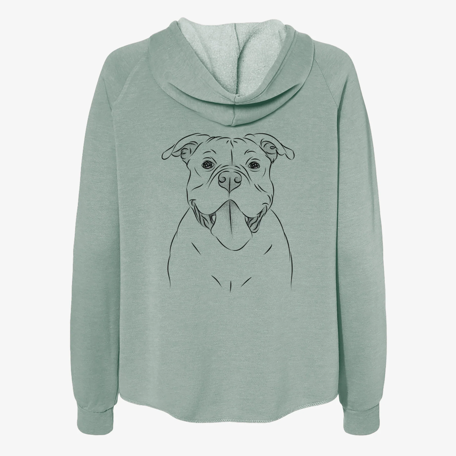 Nacho the American Bully - Women's Cali Wave Zip-Up Sweatshirt - Image 4