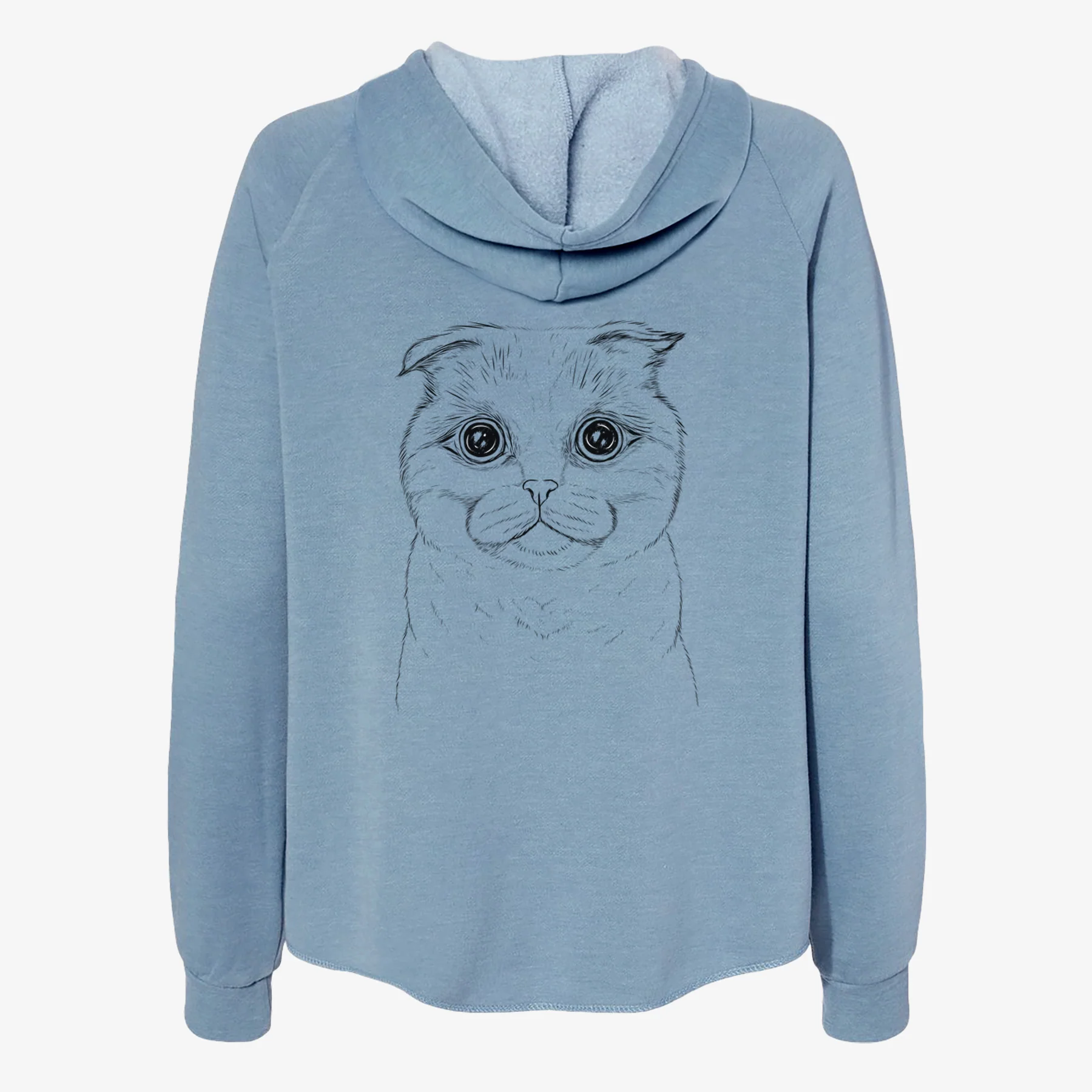 Neko the Scottish Fold Cat - Women's Cali Wave Zip-Up Sweatshirt - Image 6