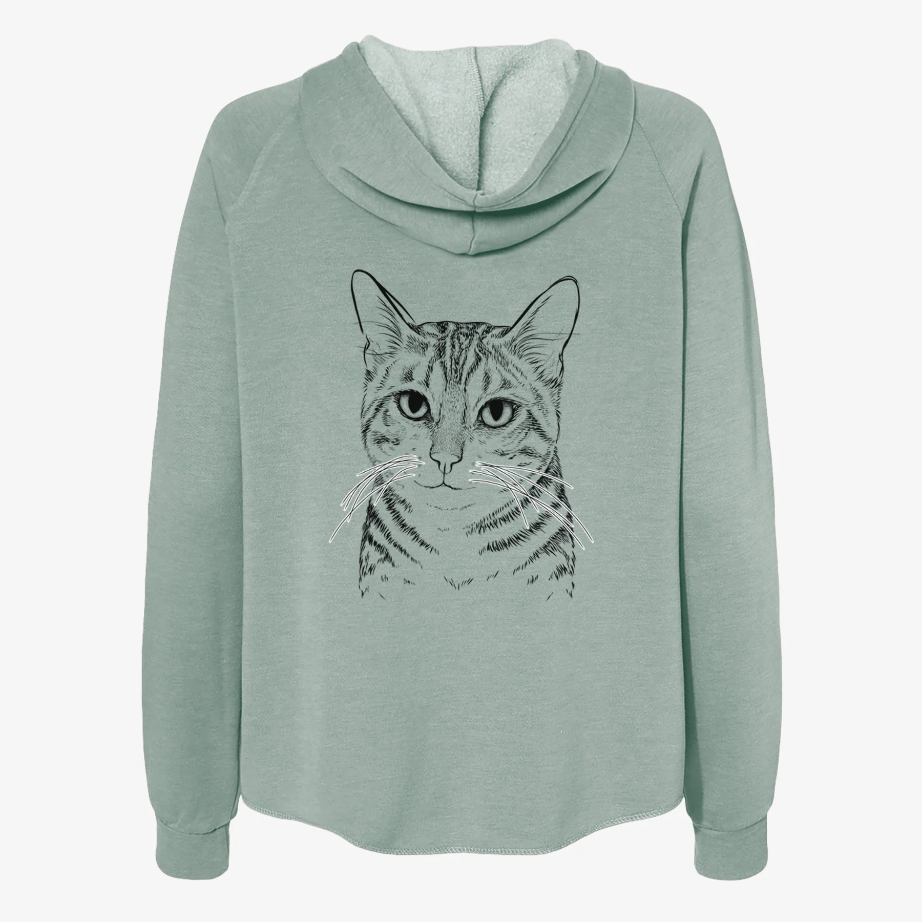 Nell the Tabby Cat - Women's Cali Wave Zip-Up Sweatshirt - Image 4