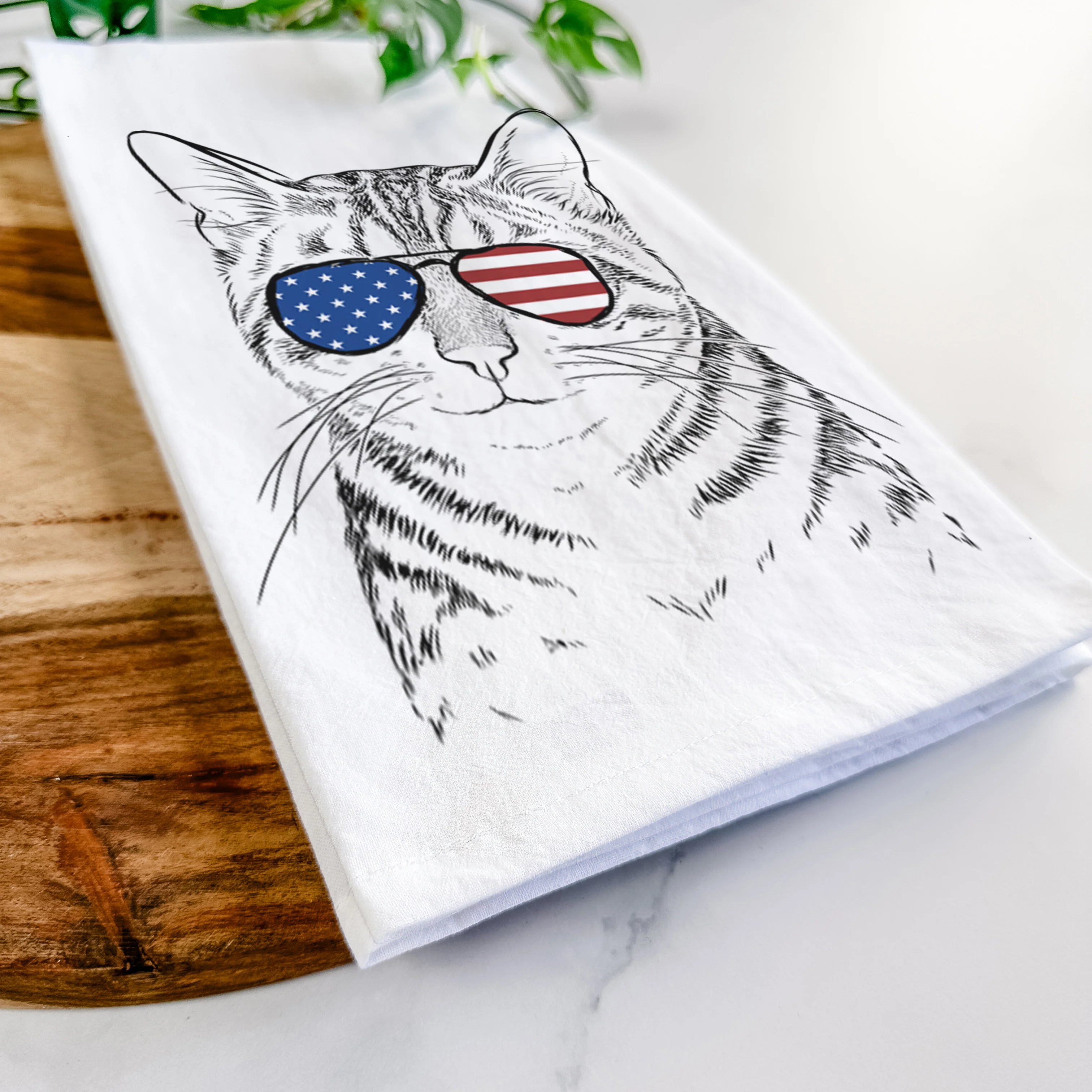 Nell the Tabby Cat Tea Towel - Image 12