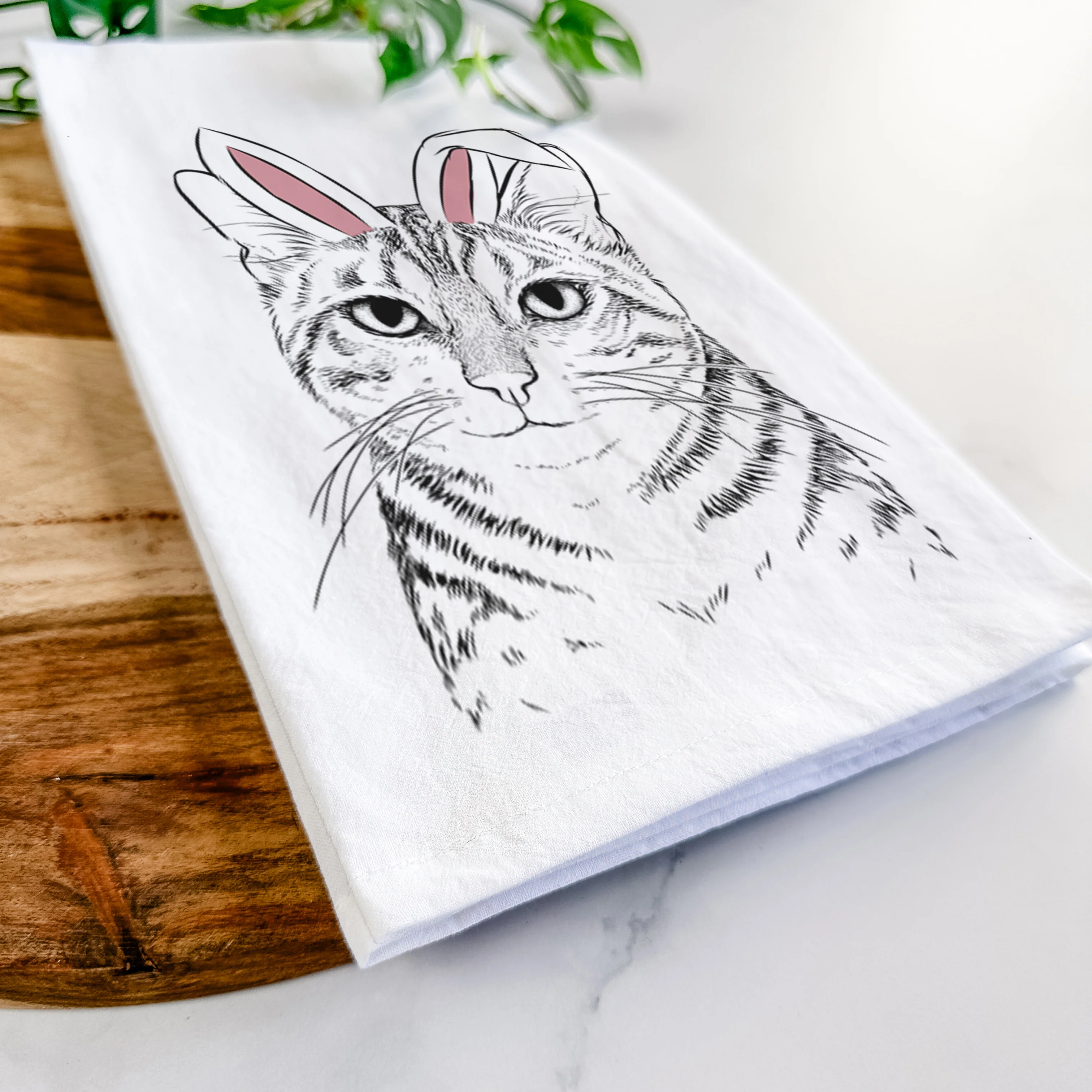 Nell the Tabby Cat Tea Towel - Image 14