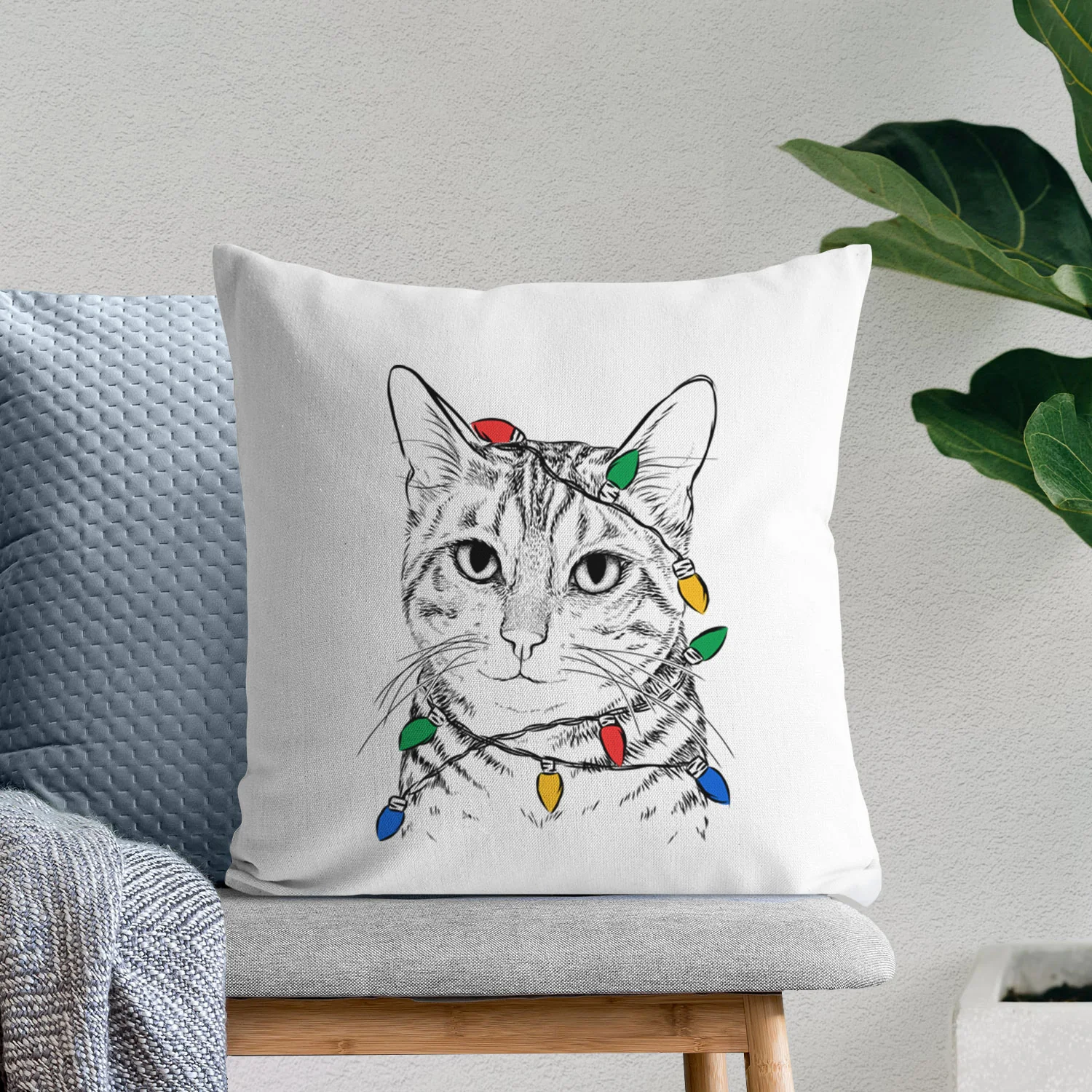 Nell the Tabby Cat - Throw Pillow Cover - Image 9