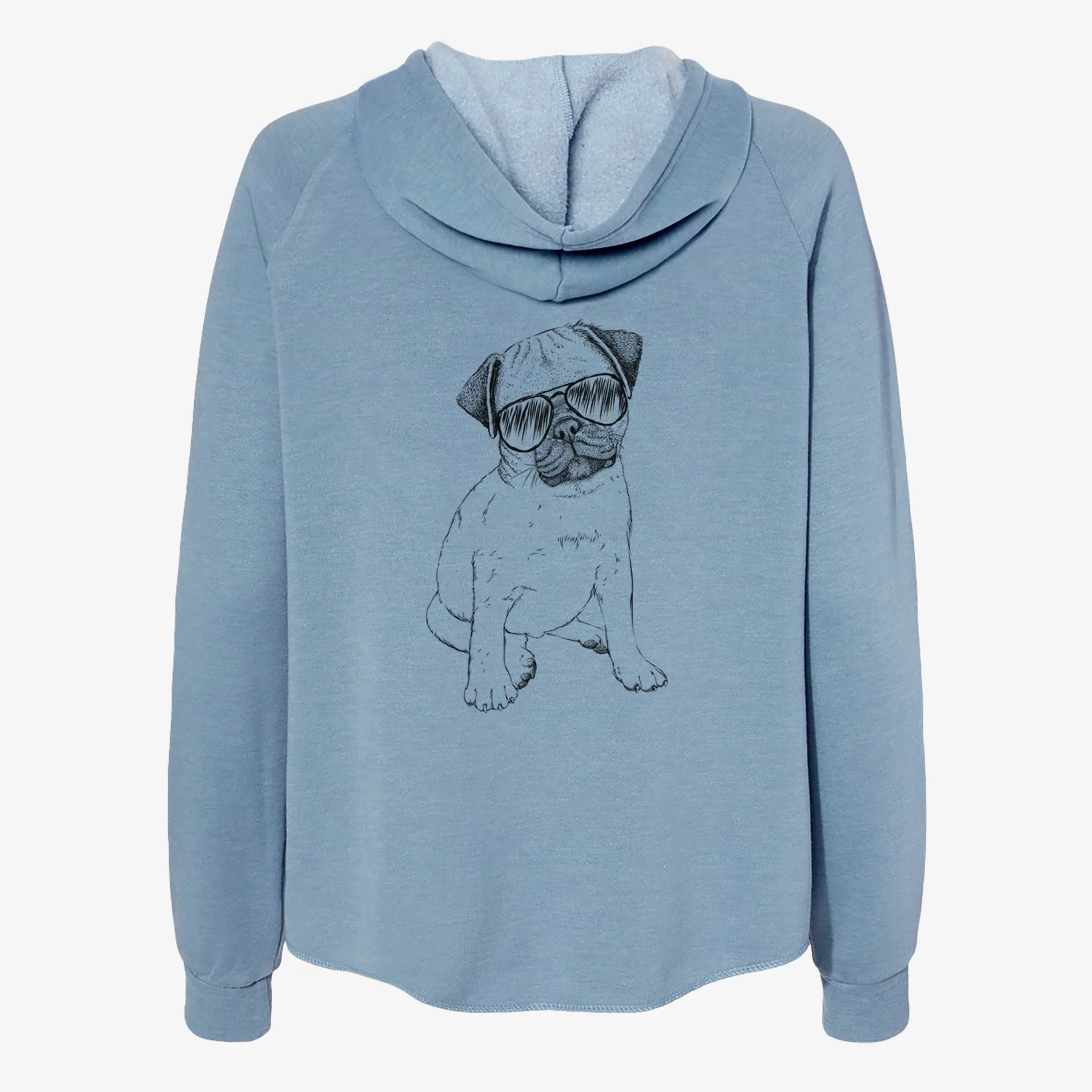 Nelson the Pug Puppy - Women's Cali Wave Zip-Up Sweatshirt - Image 9