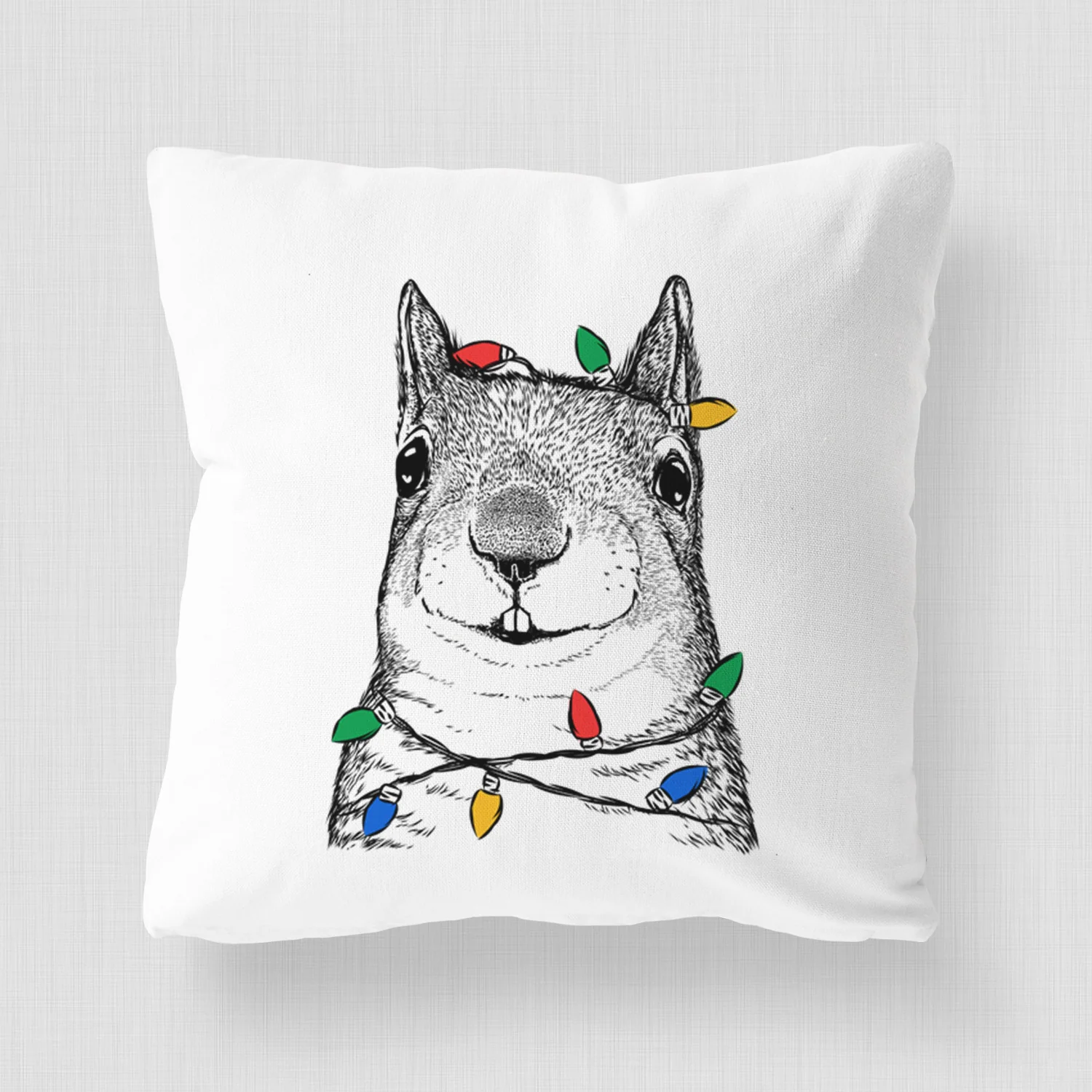 Nibbles the Squirrel - Throw Pillow Cover - Image 4