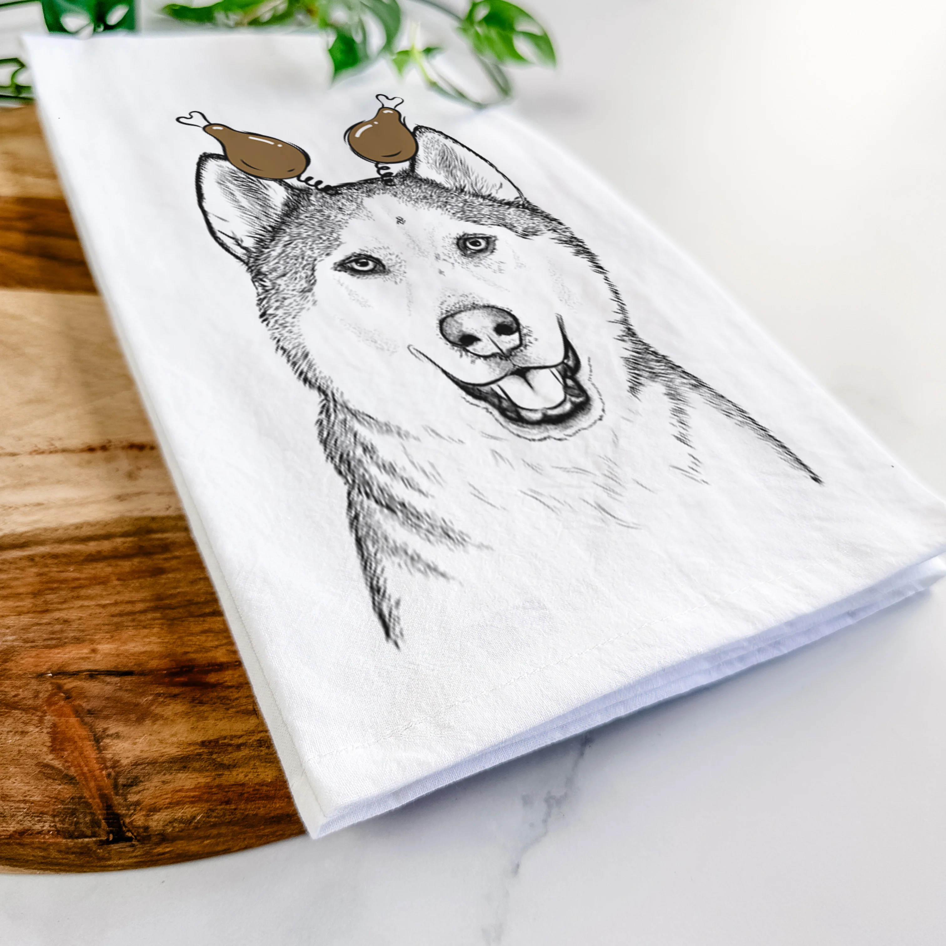 Nika the Siberian Husky Tea Towel - Image 11