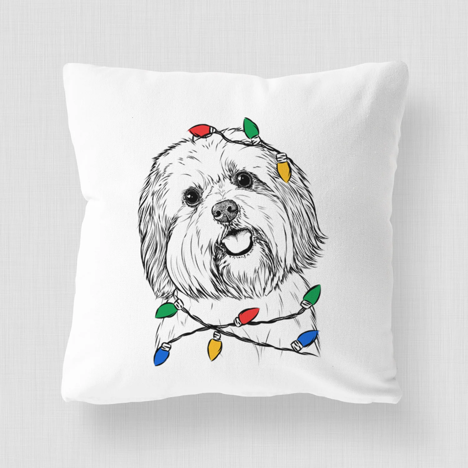 Nikka the Lowchen - Throw Pillow Cover - Image 4