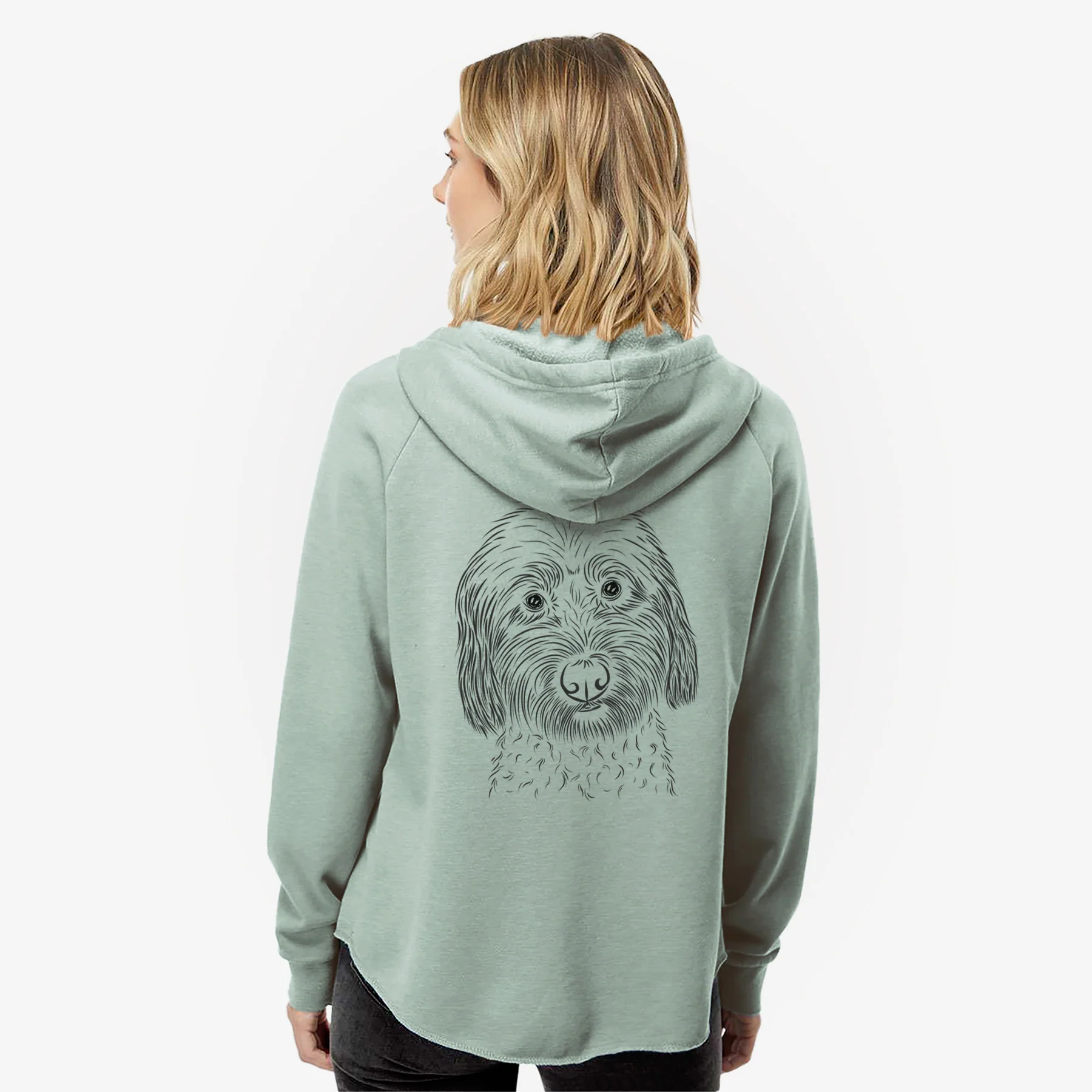 Niles the Soft Coated Wheaten Terrier - Women's Cali Wave Zip-Up Sweatshirt - Image 2