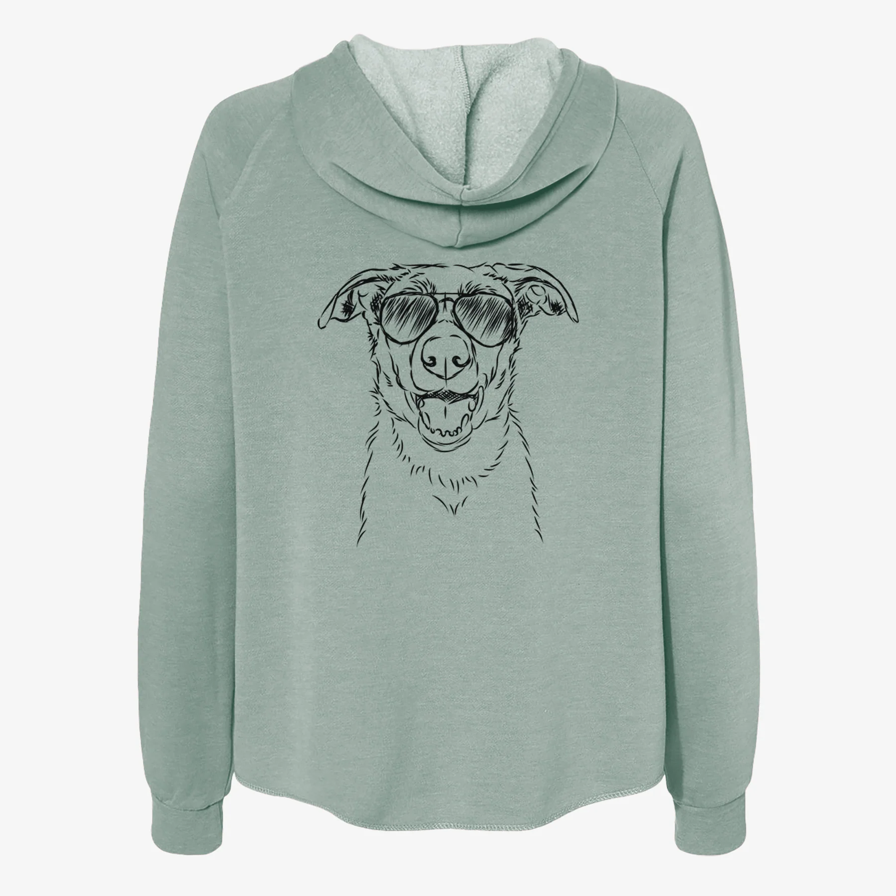 Noah the Border Collie - Women's Cali Wave Zip-Up Sweatshirt - Image 7