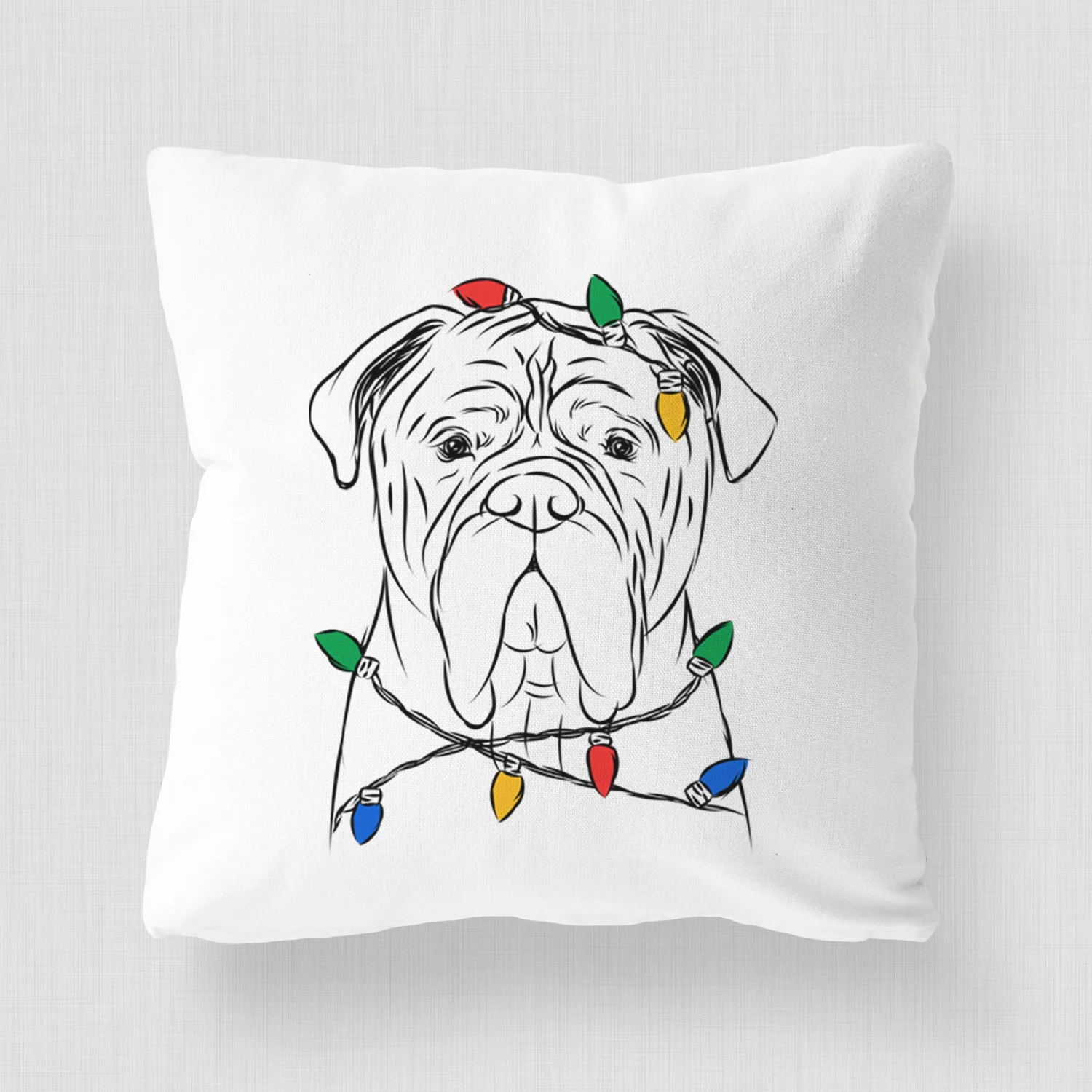 Nolan the Bull Mastiff - Throw Pillow Cover - Image 4