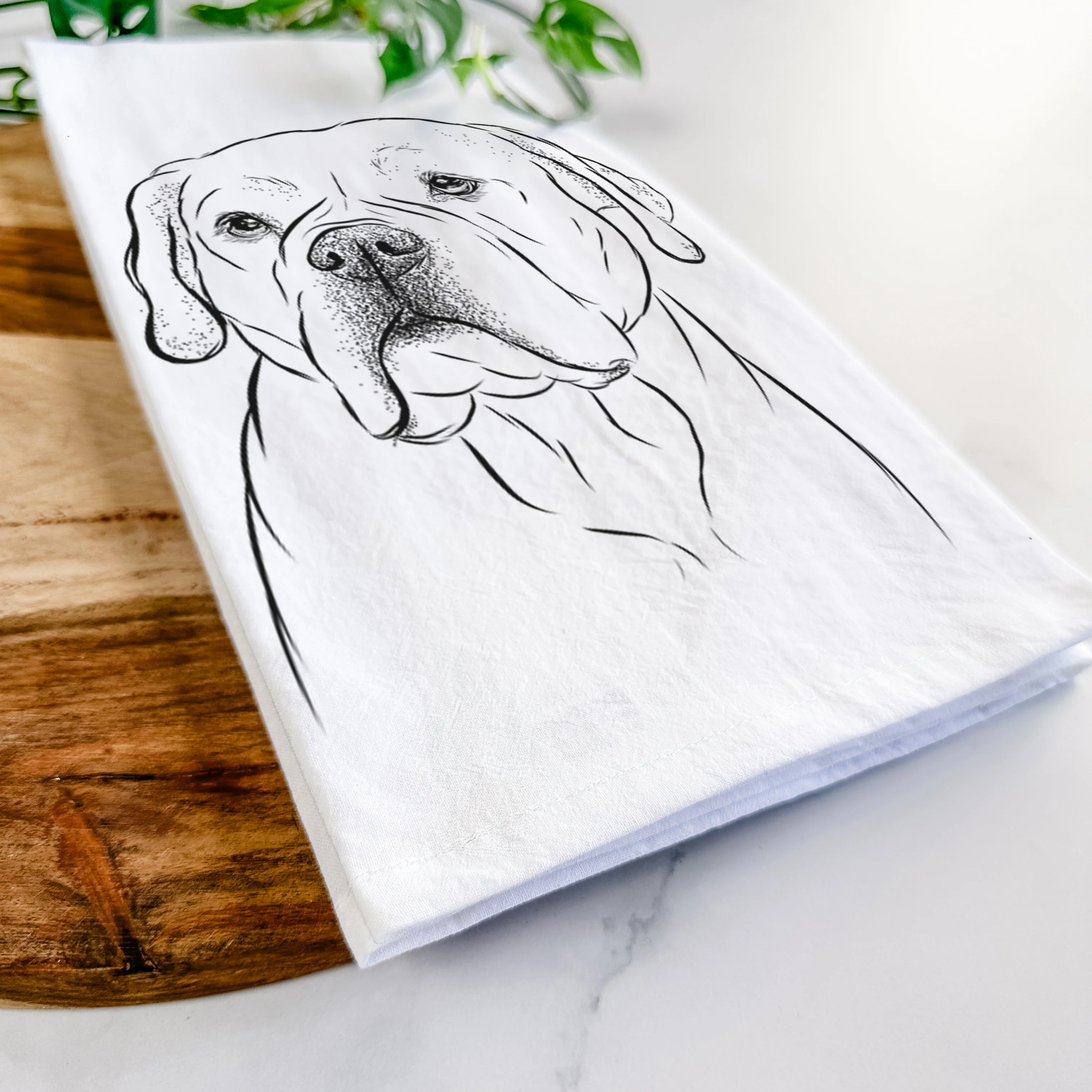 Nora the American Bulldog Mix Tea Towel - Image 5
