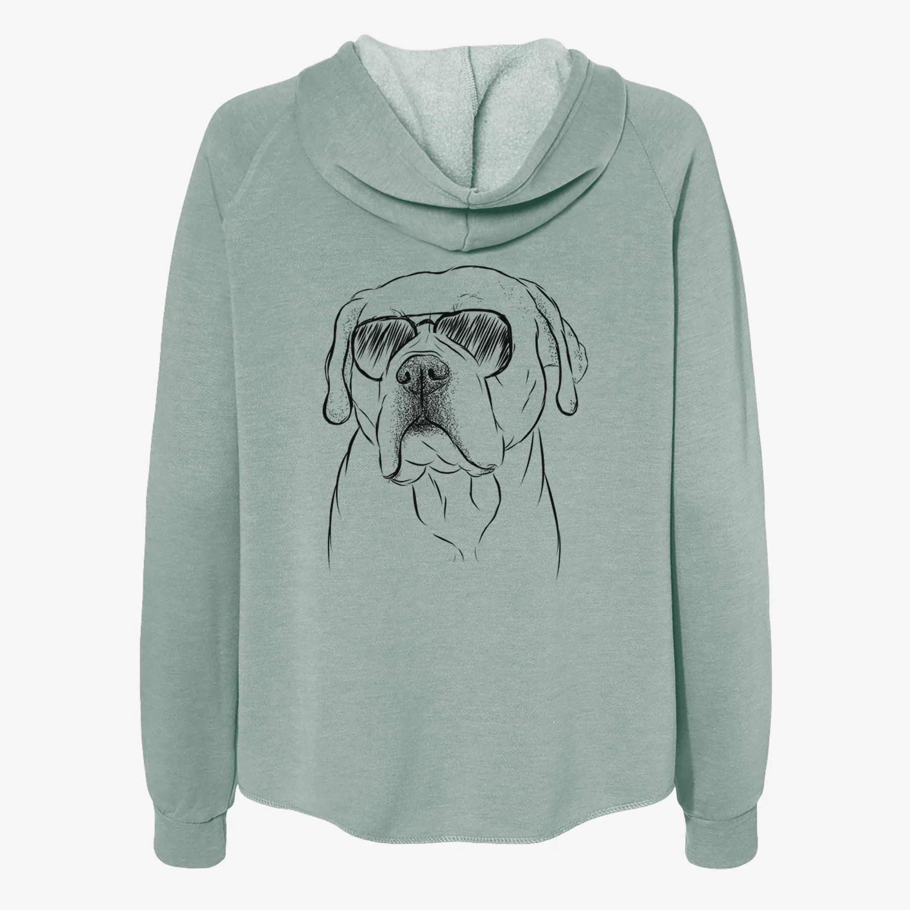 Nora the American Bulldog Mix - Women's Cali Wave Zip-Up Sweatshirt - Image 7