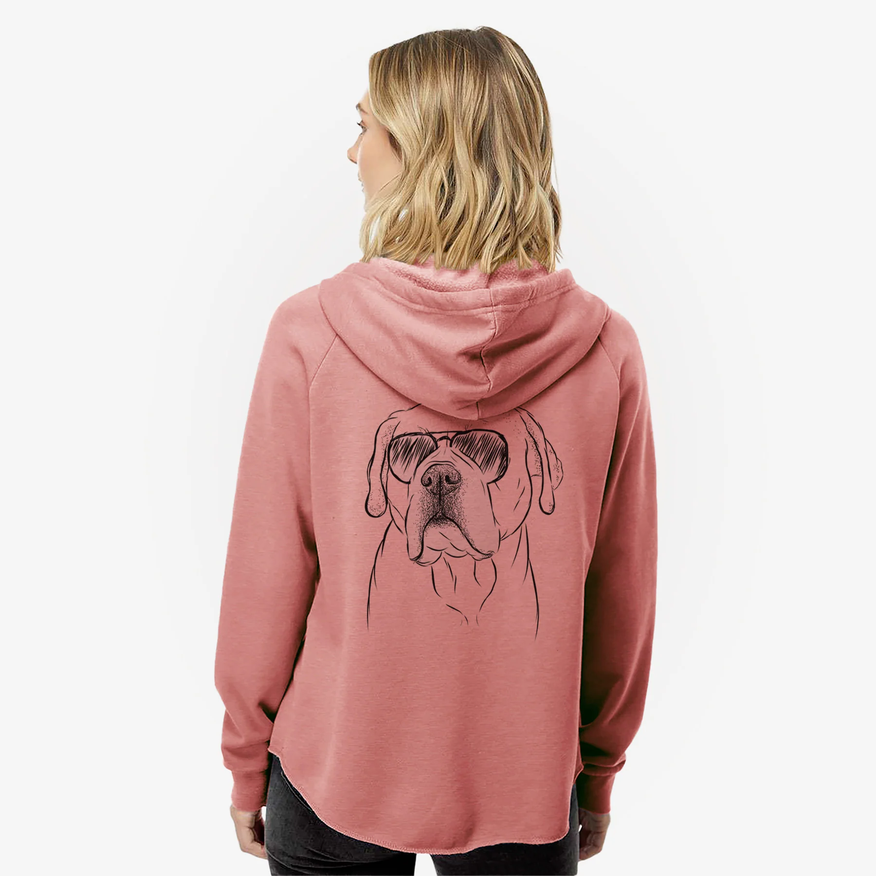 Nora the American Bulldog Mix - Women's Cali Wave Zip-Up Sweatshirt - Image 8