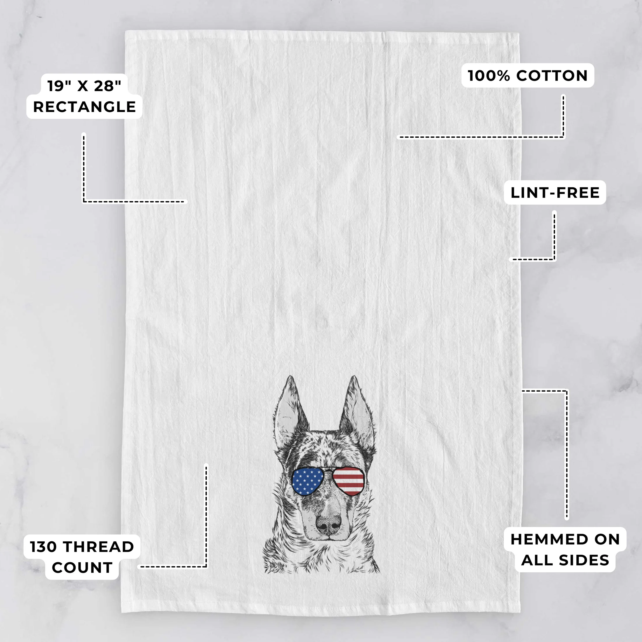Nori the Beauceron Tea Towel - Image 3