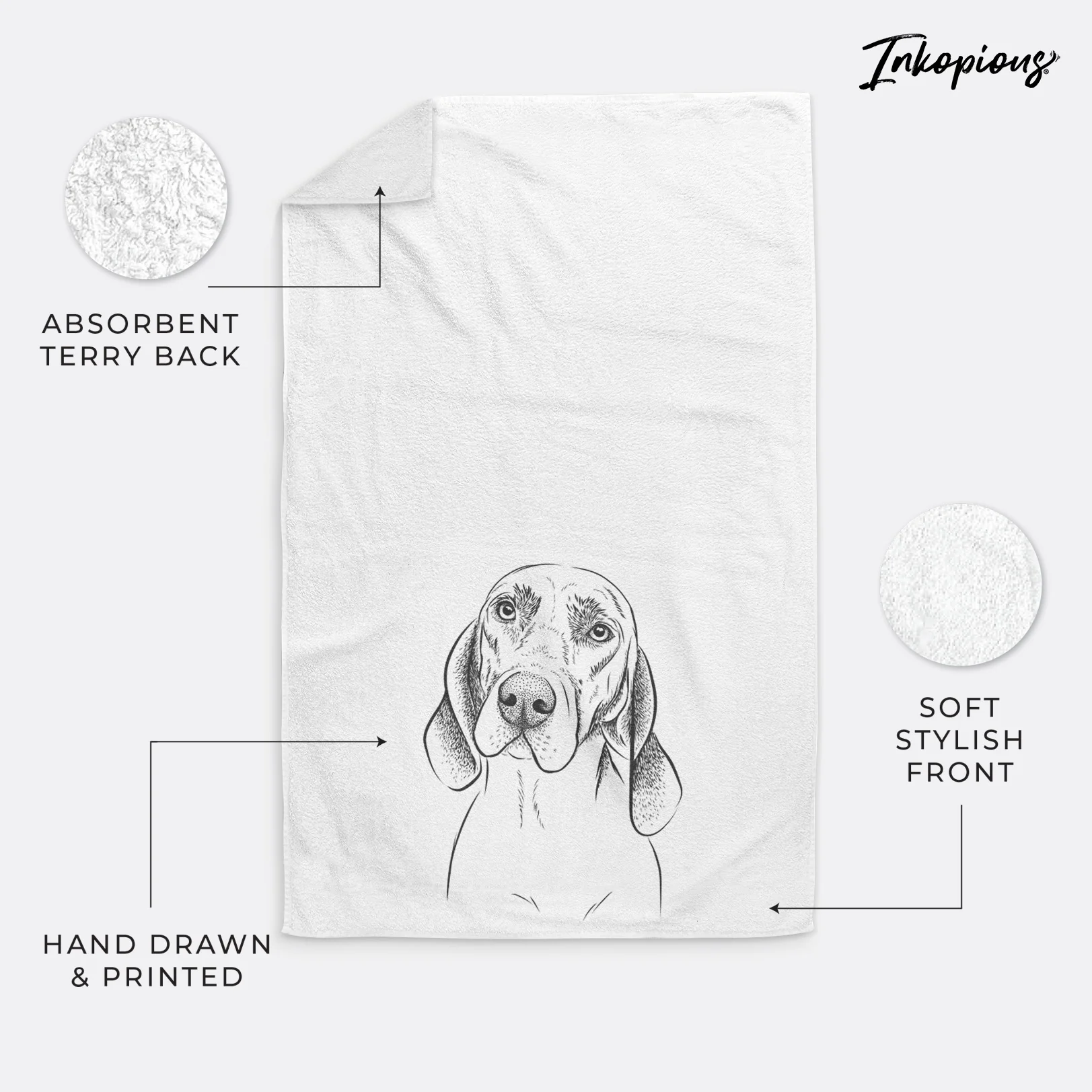Norman the Plott Hound Premium Hand Towel - Image 16