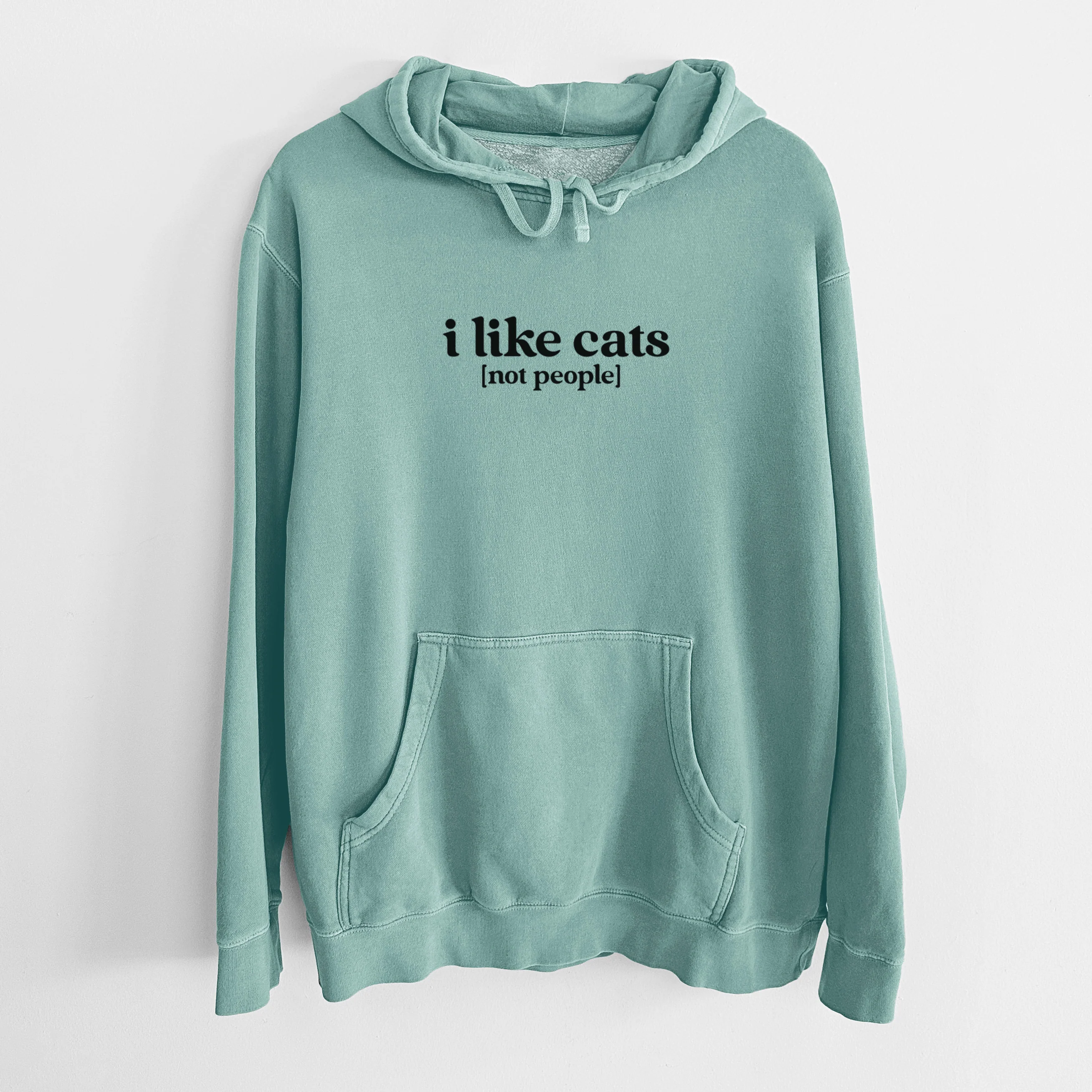 I like cats - not people - Unisex Pigment Dyed Hoodie - Image 10