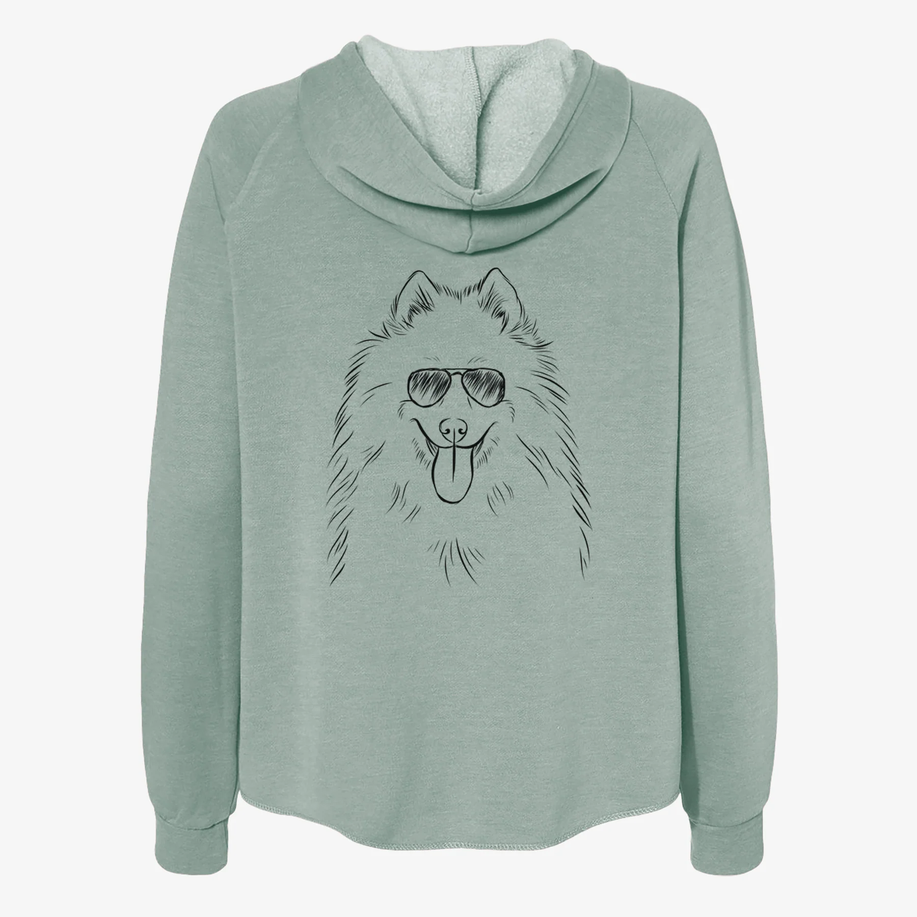 Nova the Samoyed - Women's Cali Wave Zip-Up Sweatshirt - Image 7