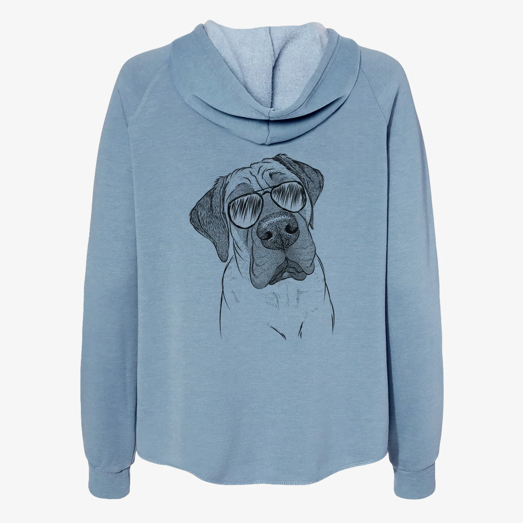 Nutterbutter the English Mastiff - Women's Cali Wave Zip-Up Sweatshirt - Image 9