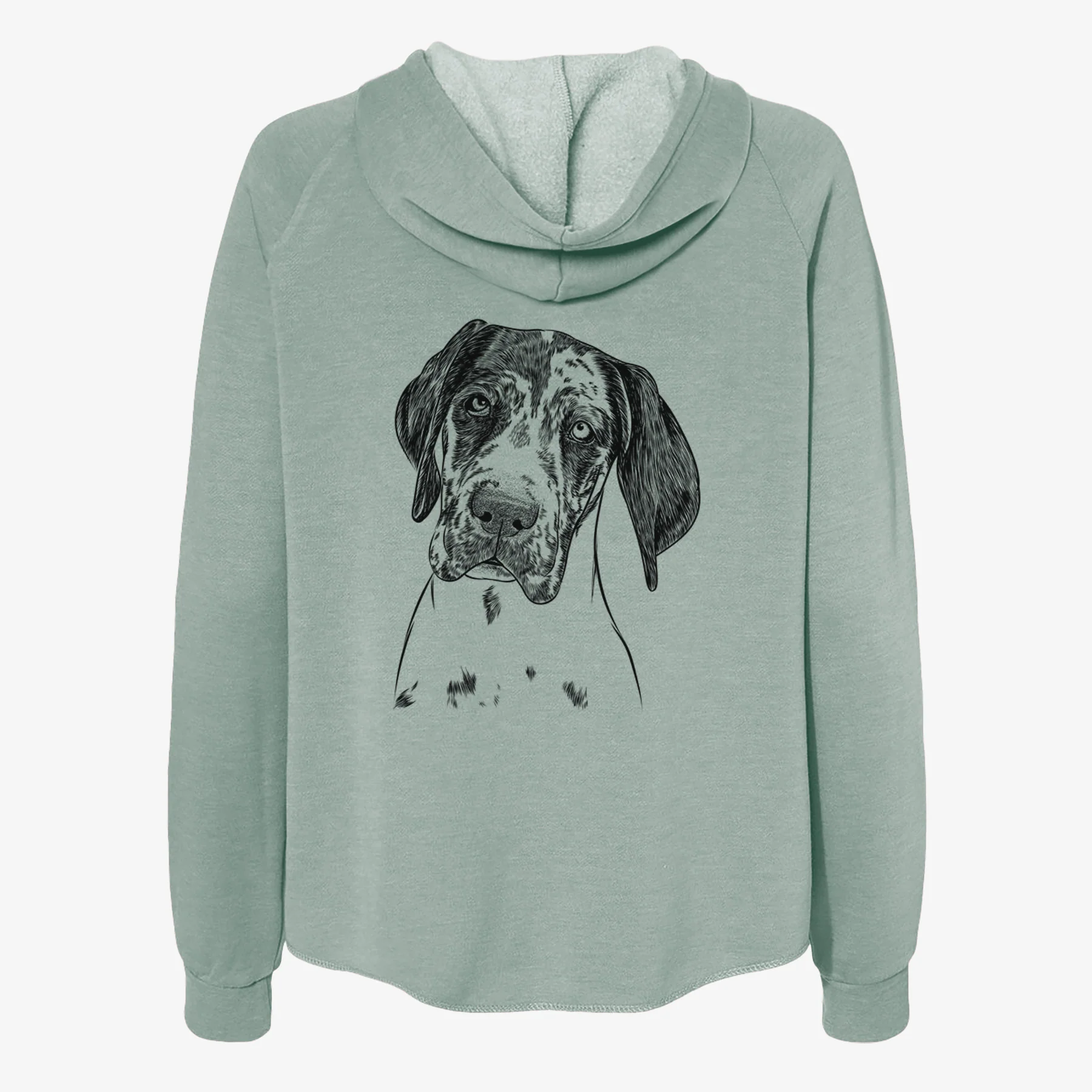 Nyx the Great Dane - Women's Cali Wave Zip-Up Sweatshirt - Image 4